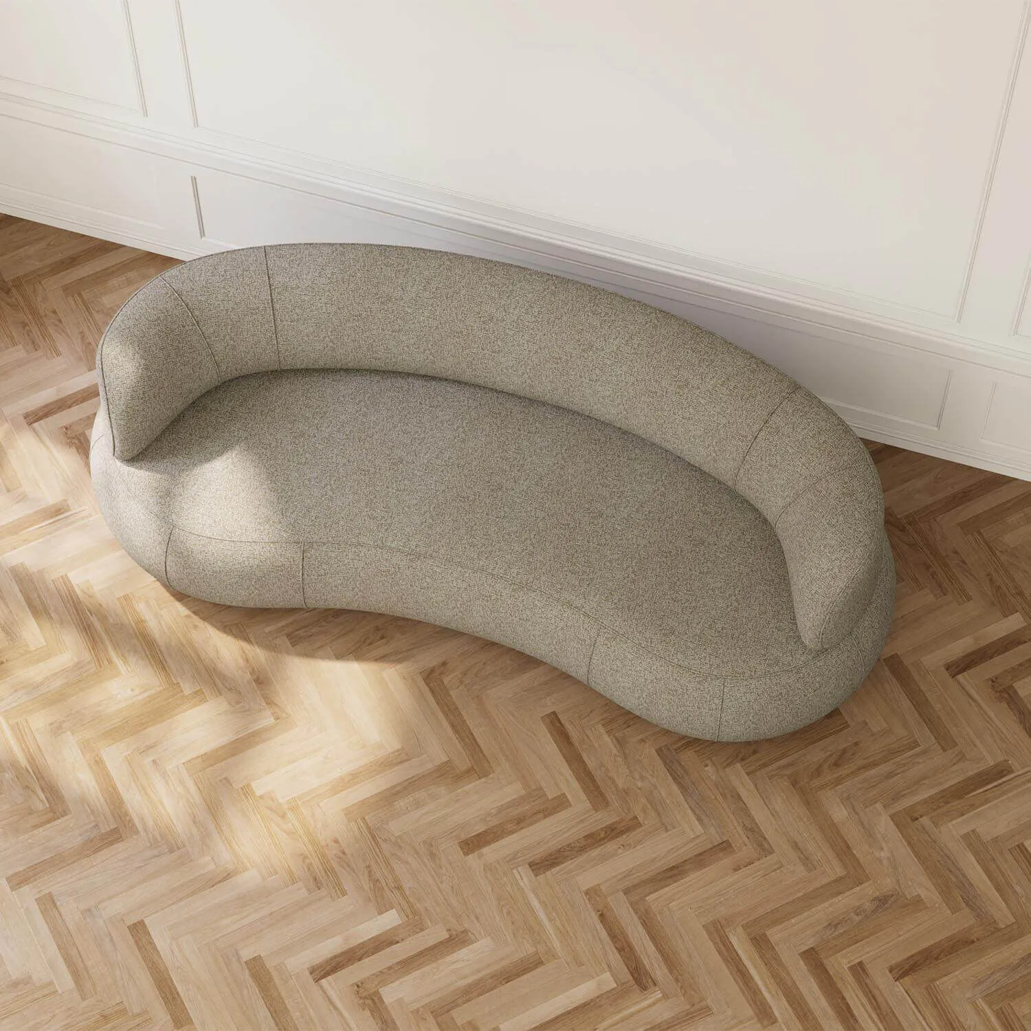 Soffa 3-sits 253cm Beige Armstöd - Malibu