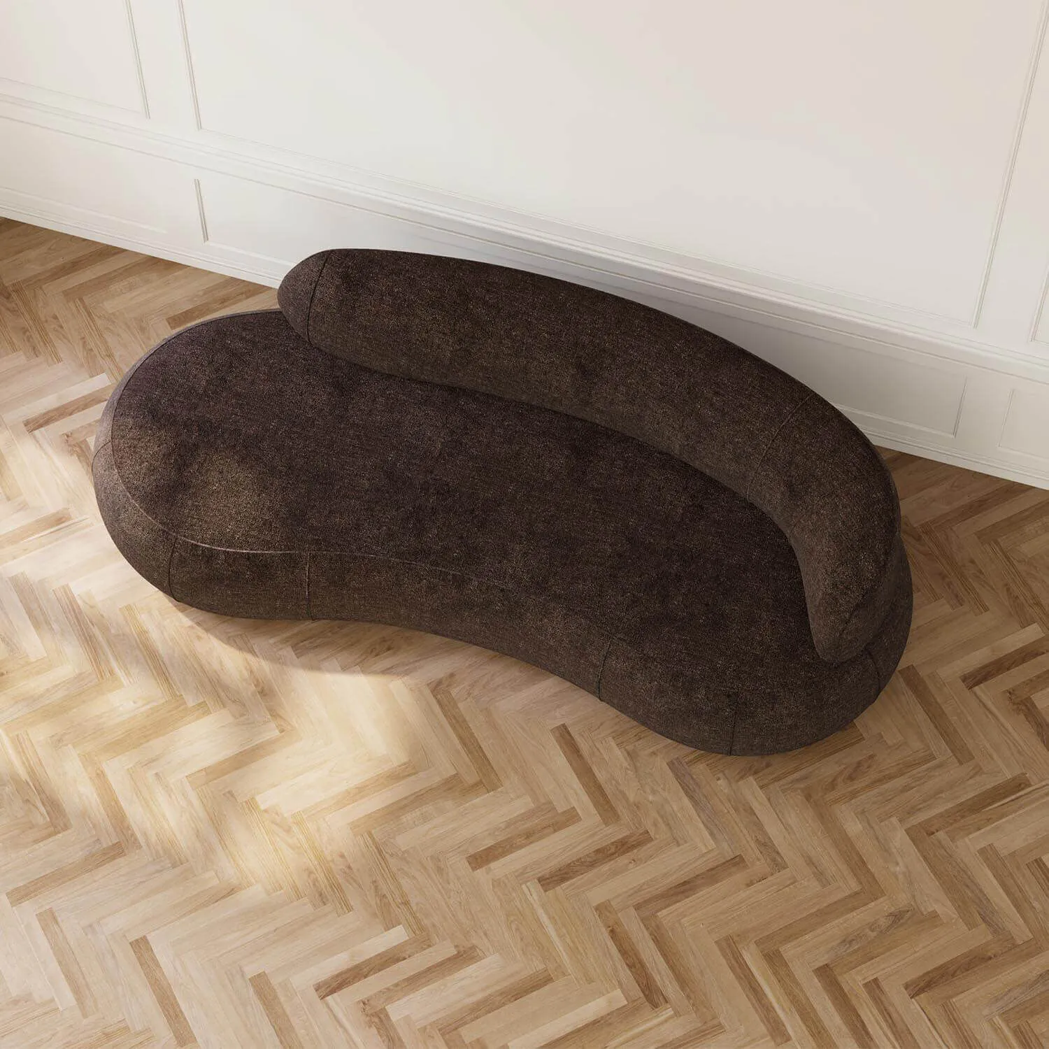 Soffa 3-sits 253cm Brun Armstöd Höger - Malibu