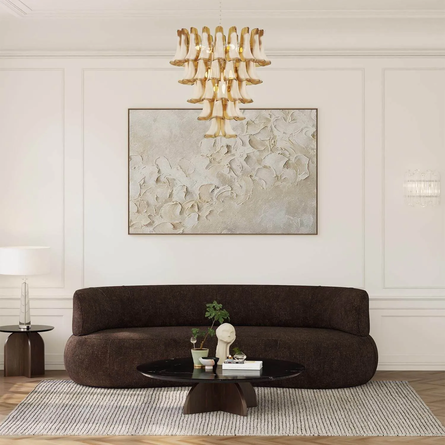 Soffa 3-sits 253cm Brun Armstöd - Malibu