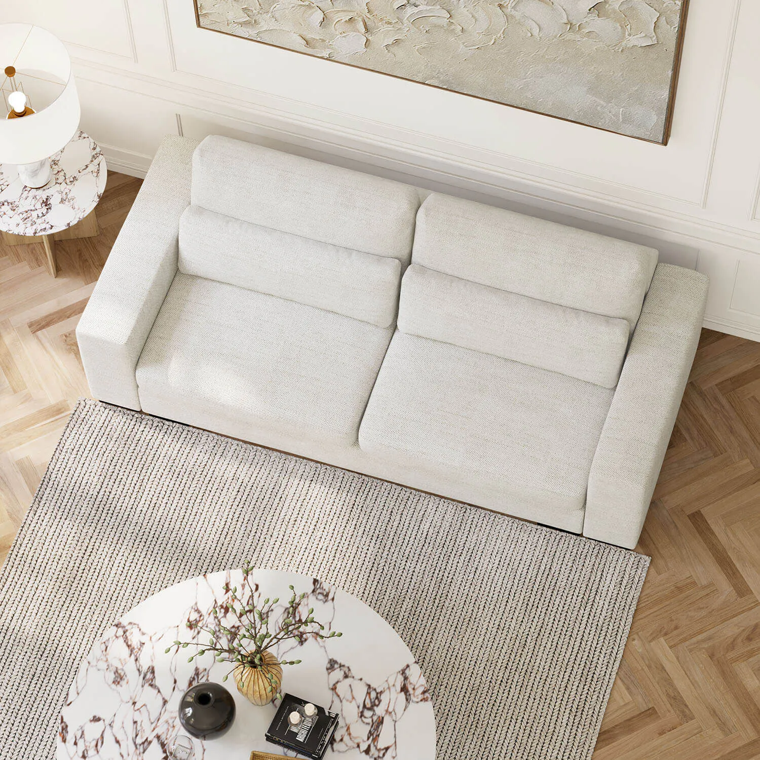 Bäddsoffa 236cm Greige - Madrid
