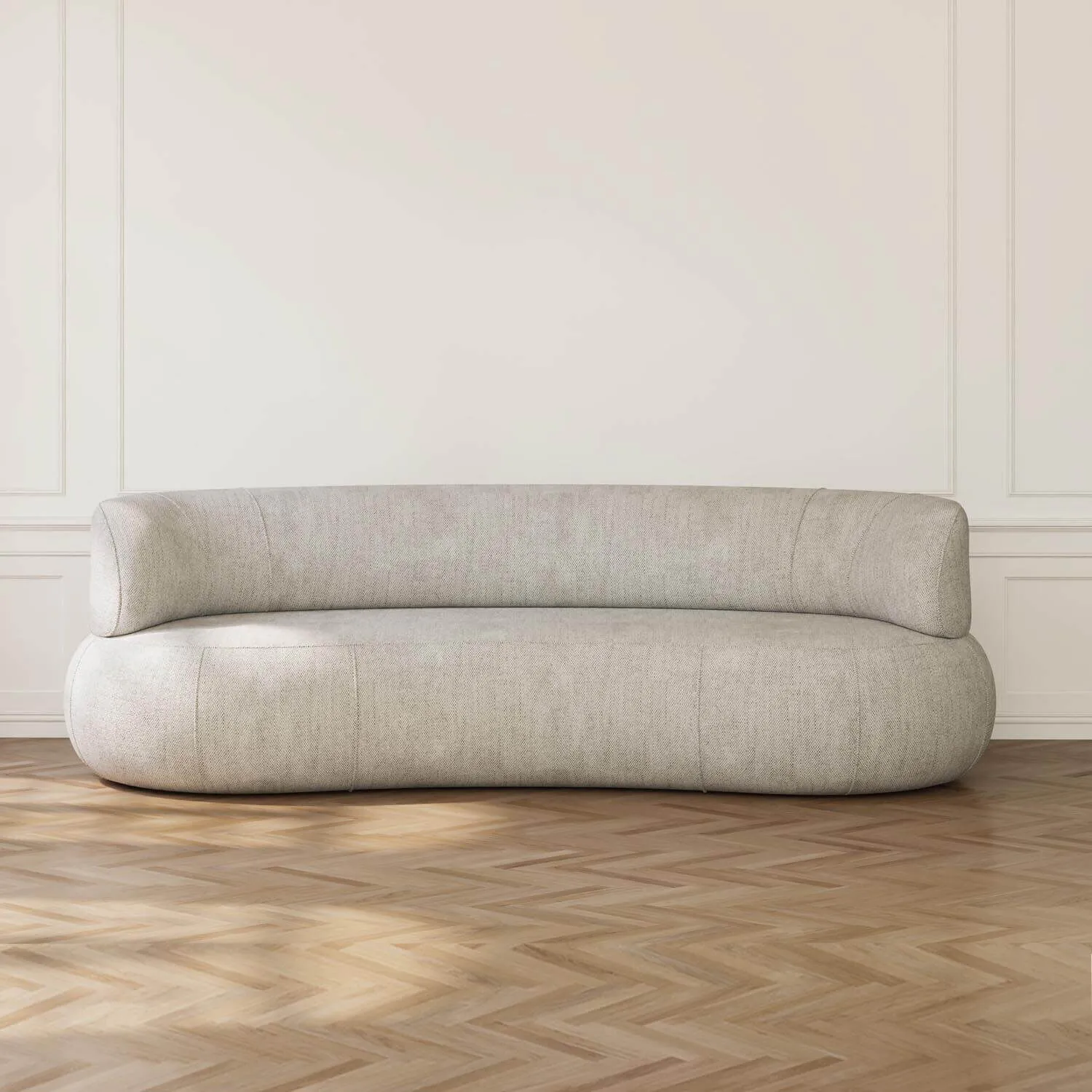 Soffa 3-sits 253cm Greige Armstöd - Malibu
