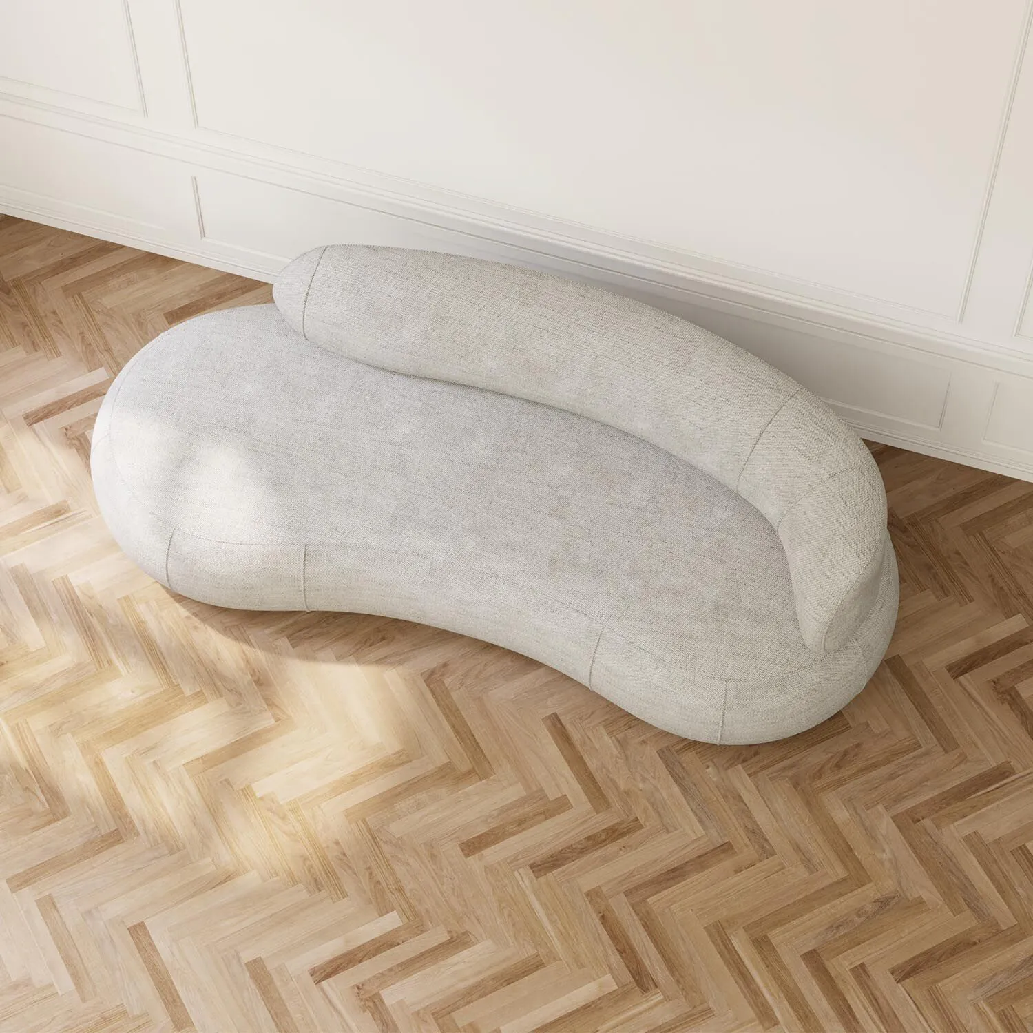 Soffa 3-sits 253cm Greige Armstöd Höger - Malibu