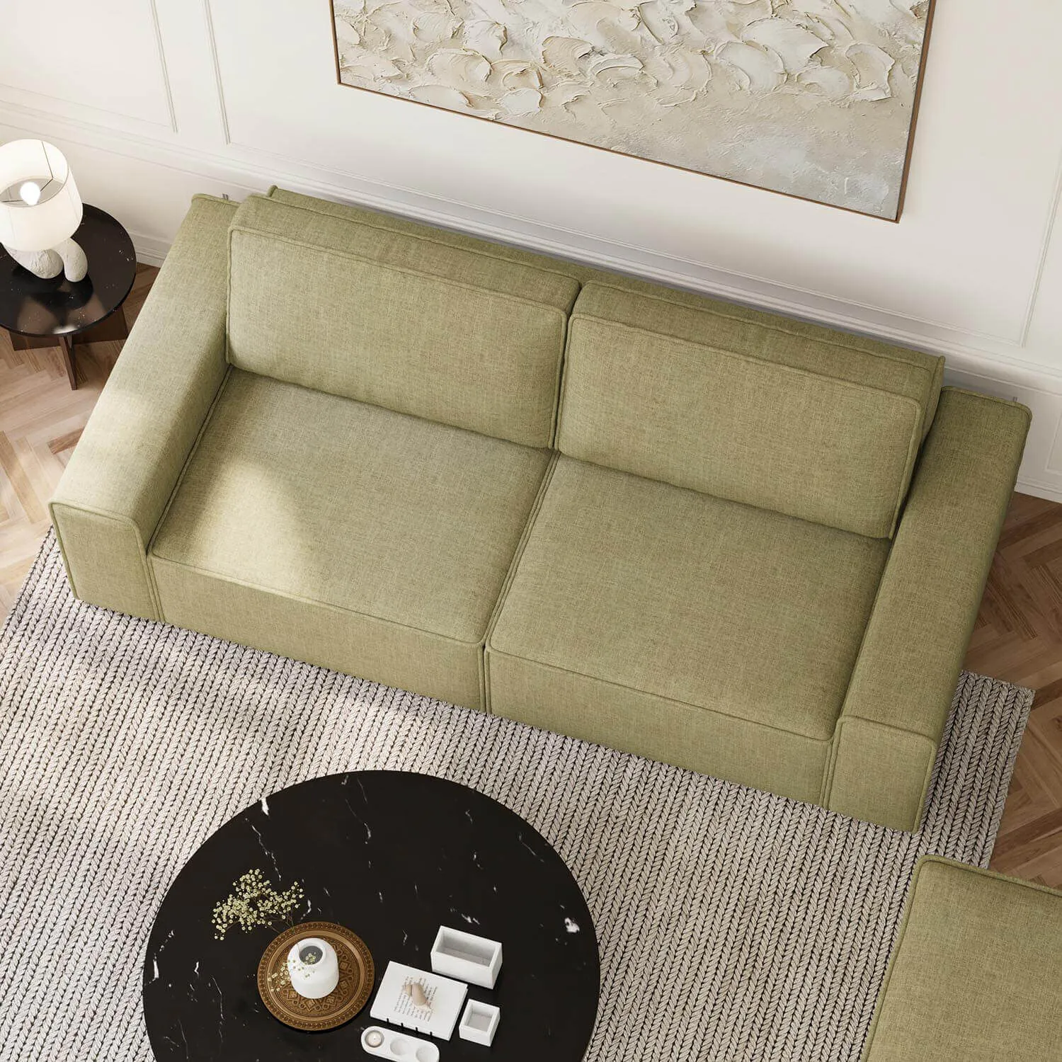 Soffa 3-sits 250cm Grön - Sydney