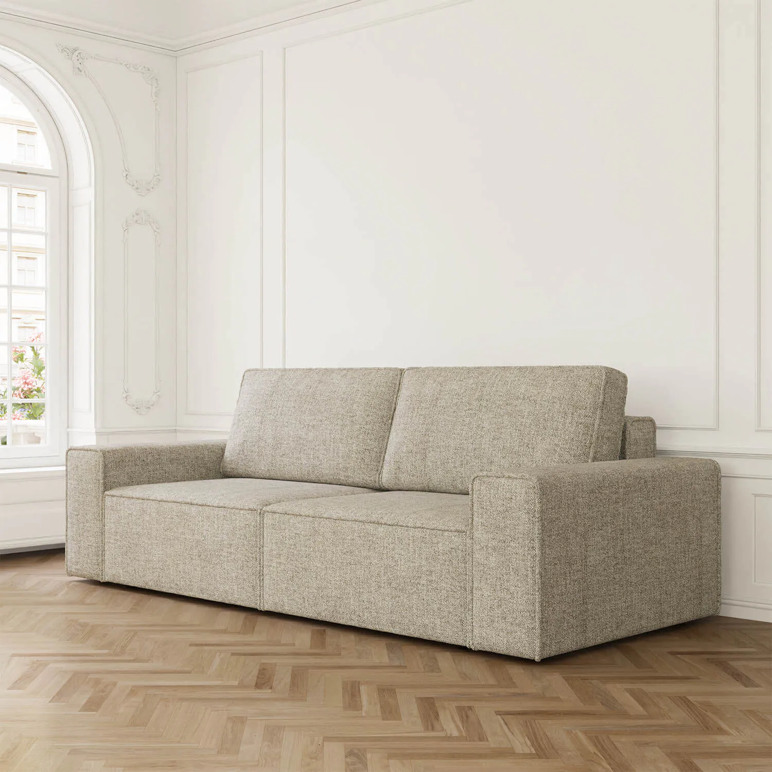 Soffa 3-sits 250cm Grå - Sydney
