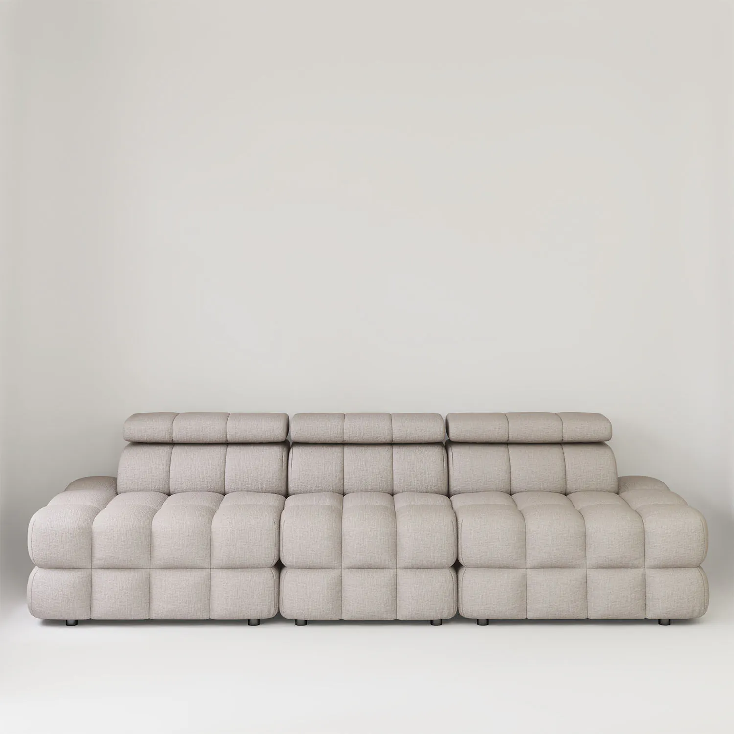 Soffa 3-sits 291cm Sand Utan Armstöd - Paris