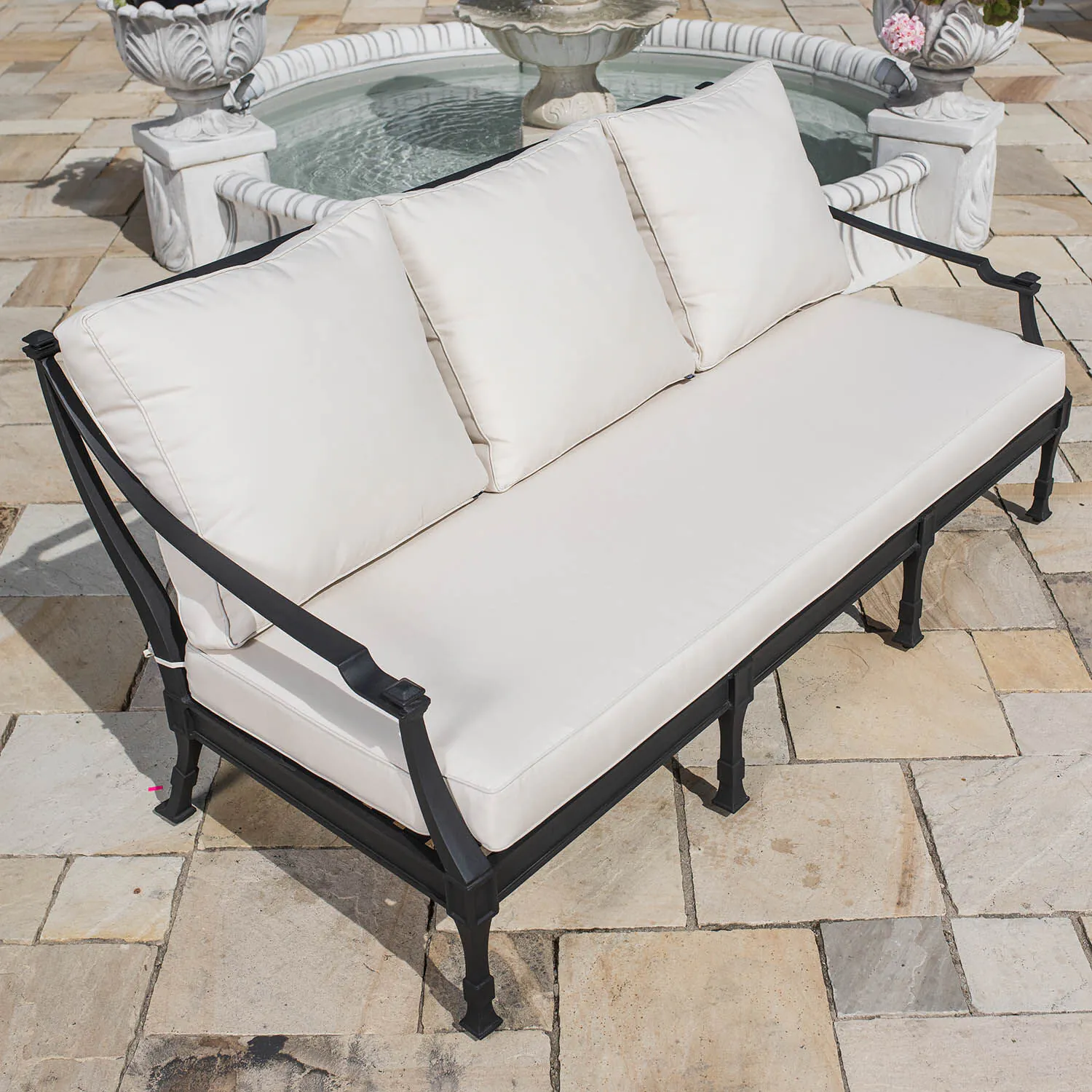 Loungegrupp Utomhus Svart Aluminium 5-pers - St Tropez