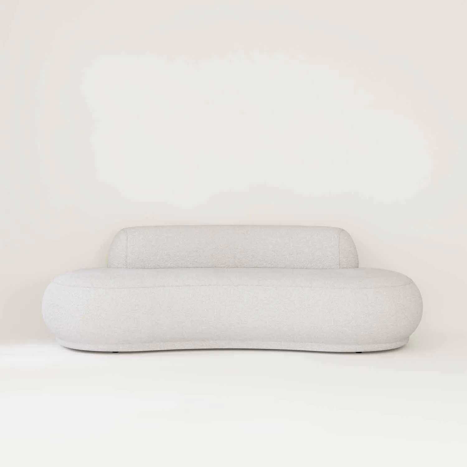 Soffa 3-sits 253cm Vit Boucle - Bel Air
