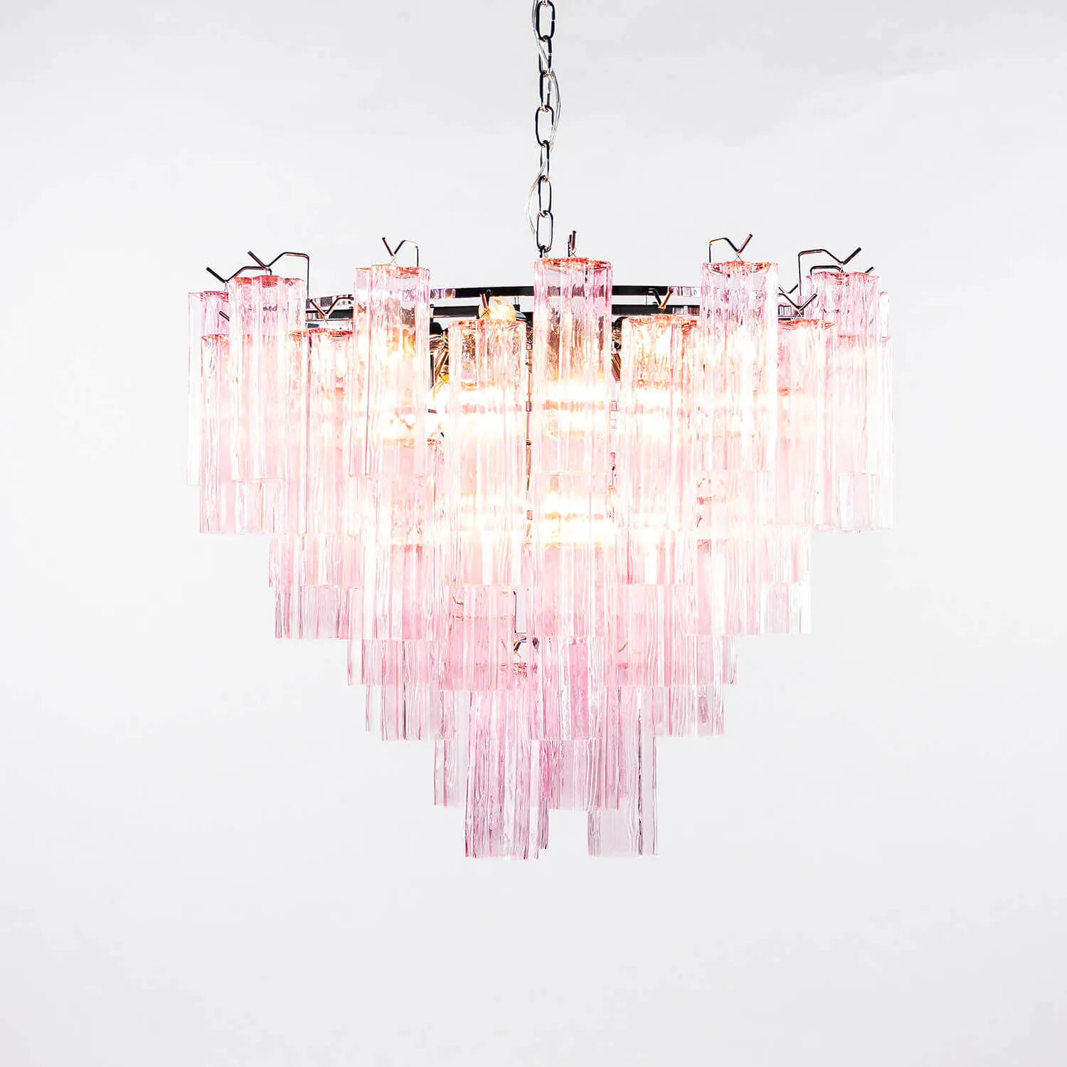 Kristallkrona Ø75cm Rosa/Krom - Cagliari