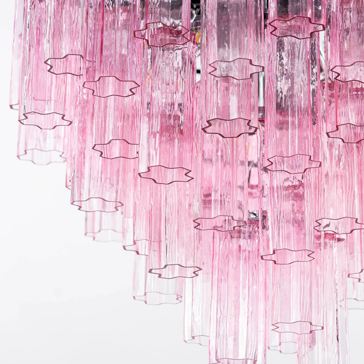 Kristallkrona Ø75cm Rosa/Krom - Cagliari