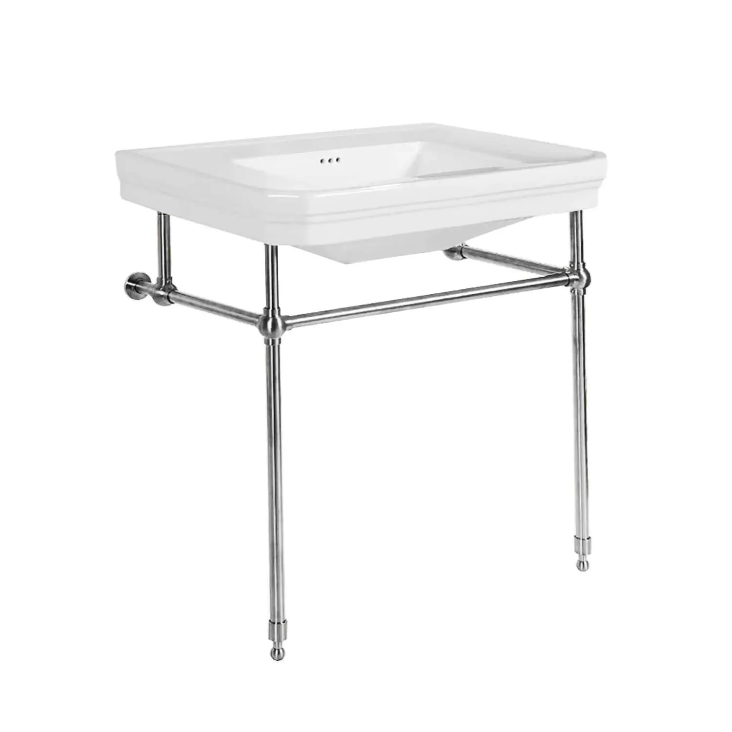 Windsor 81 cm Klassiskt tvättställ med metallben i krom. 