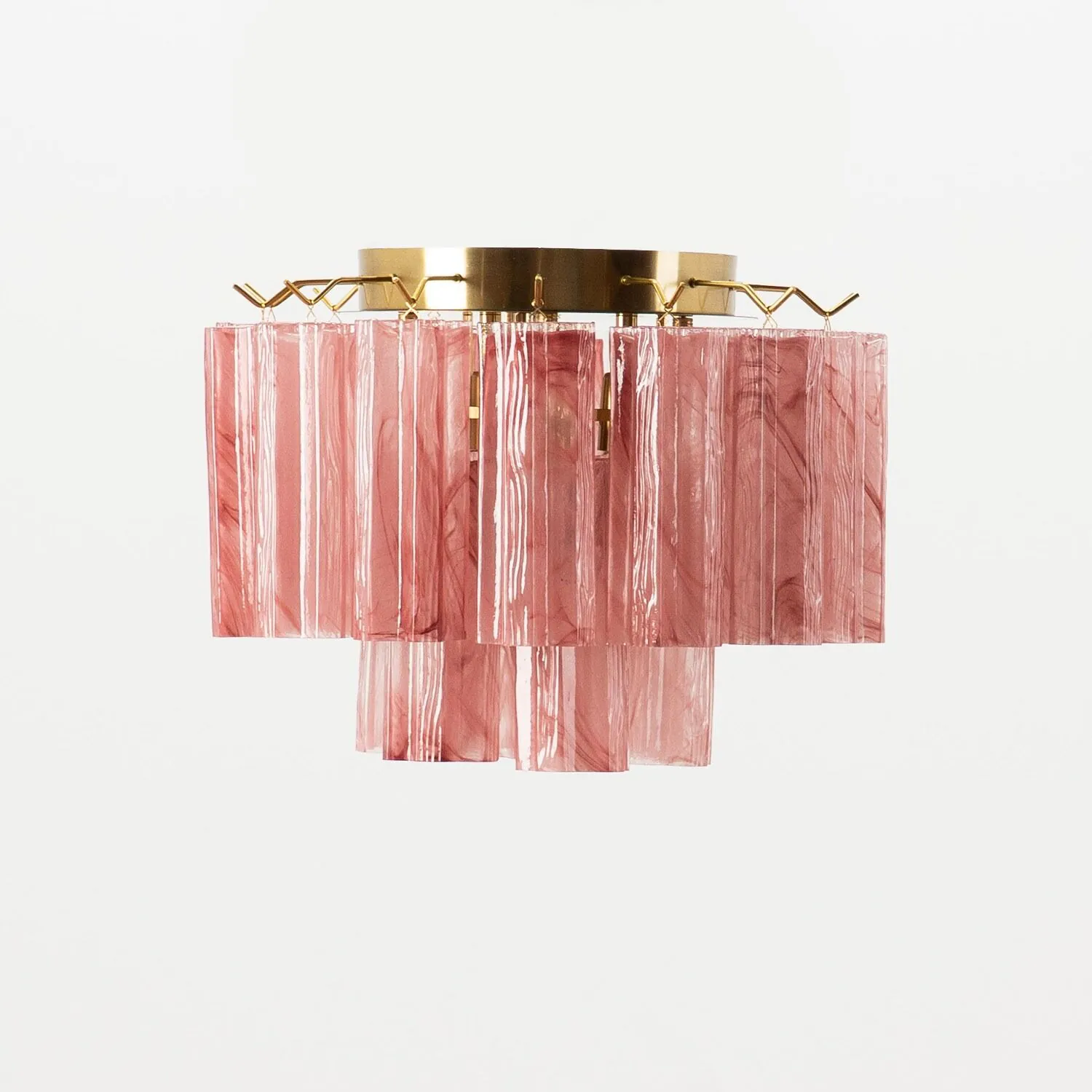Taklampa Hall Ø45 Rosa Alabaster/Mässing - Cagliari