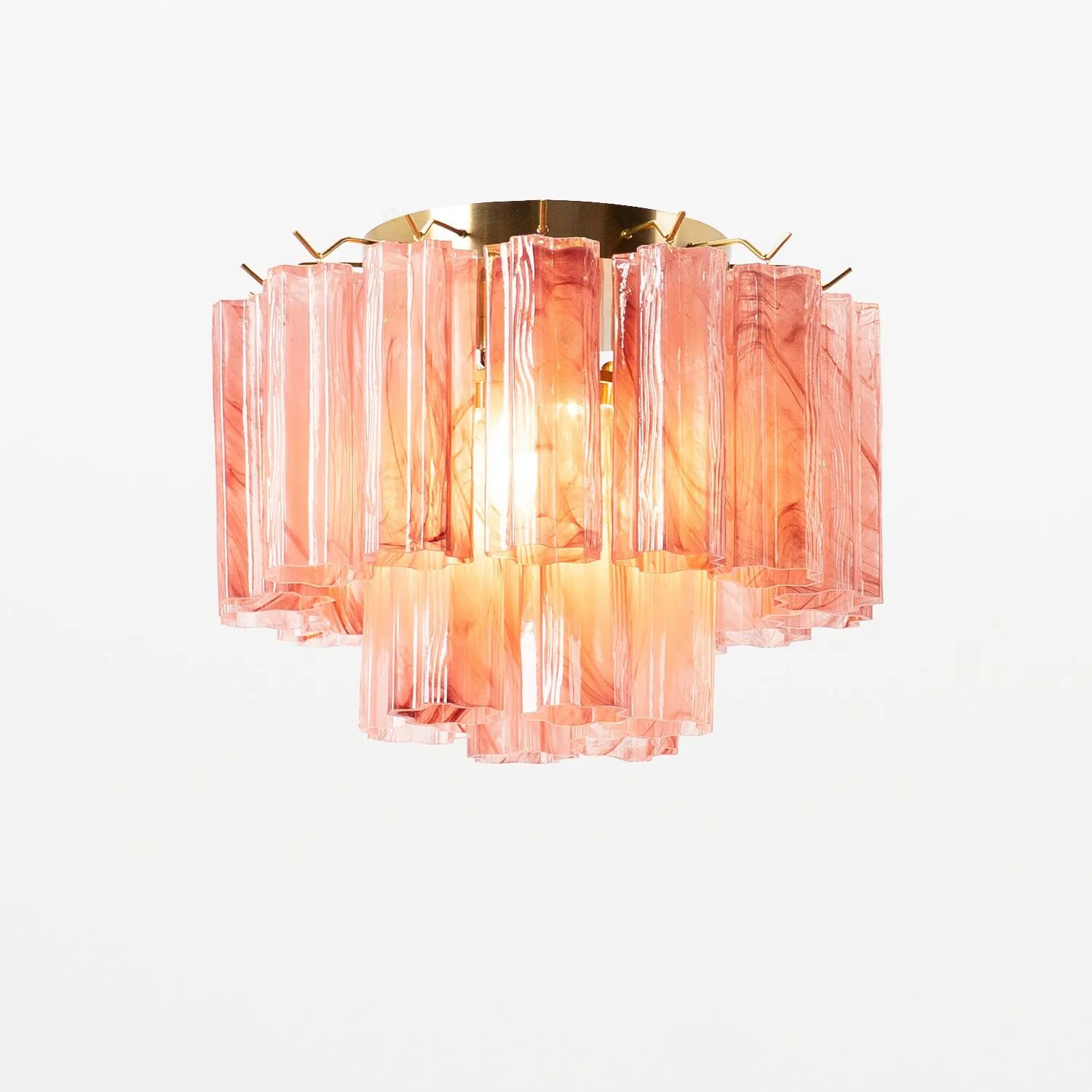Taklampa Hall Ø45 Rosa Alabaster/Mässing - Cagliari