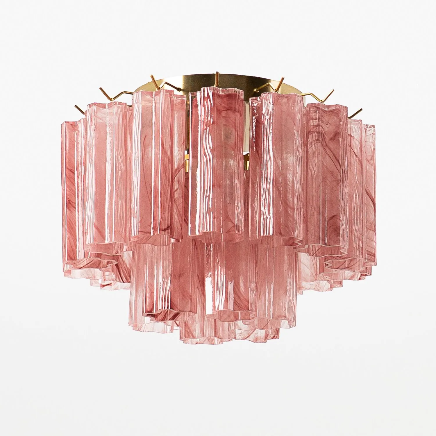 Taklampa Hall Ø45 Rosa Alabaster/Mässing - Cagliari