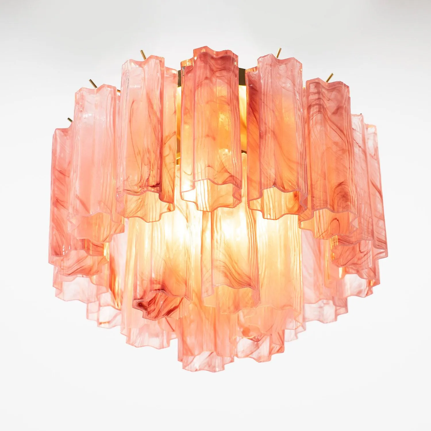 Taklampa Hall Ø45 Rosa Alabaster/Mässing - Cagliari