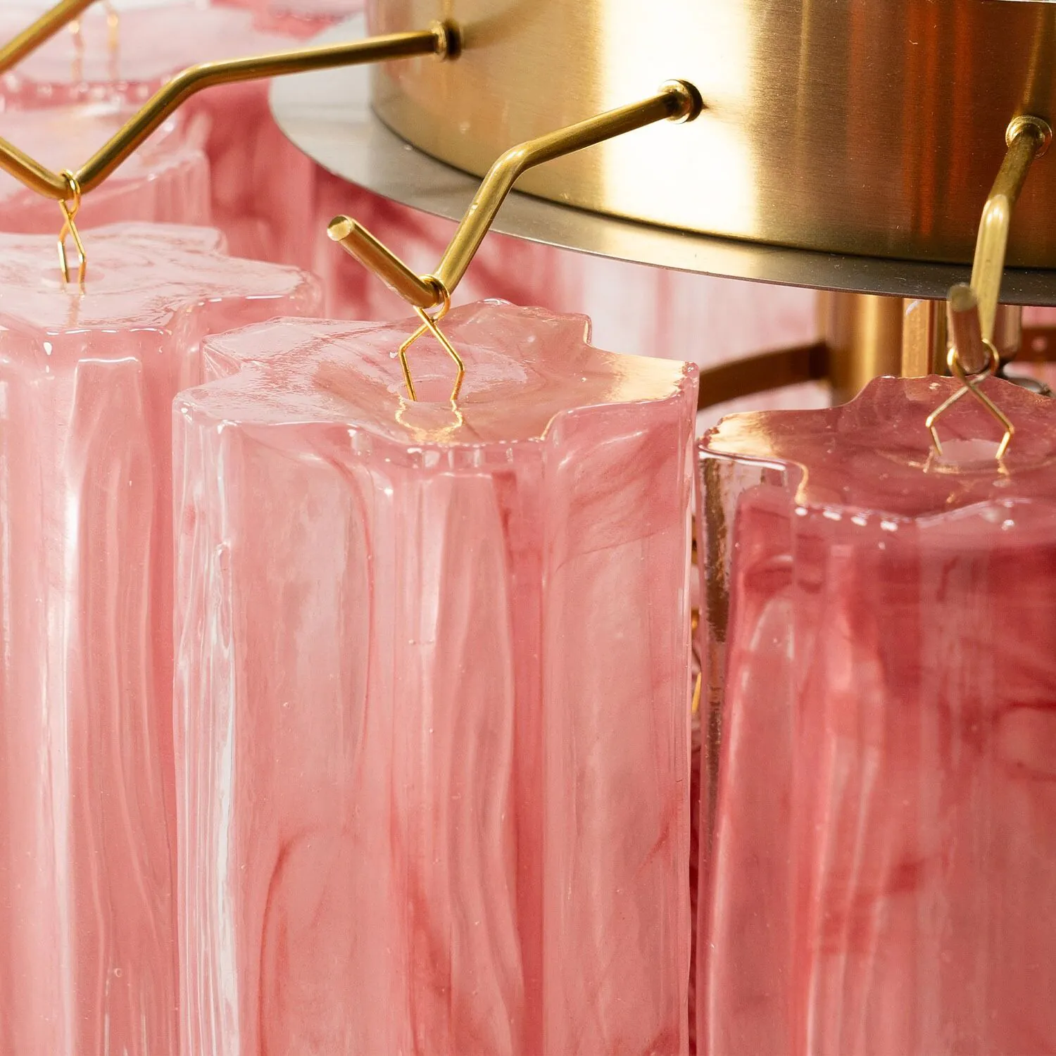 Taklampa Hall Ø45 Rosa Alabaster/Mässing - Cagliari