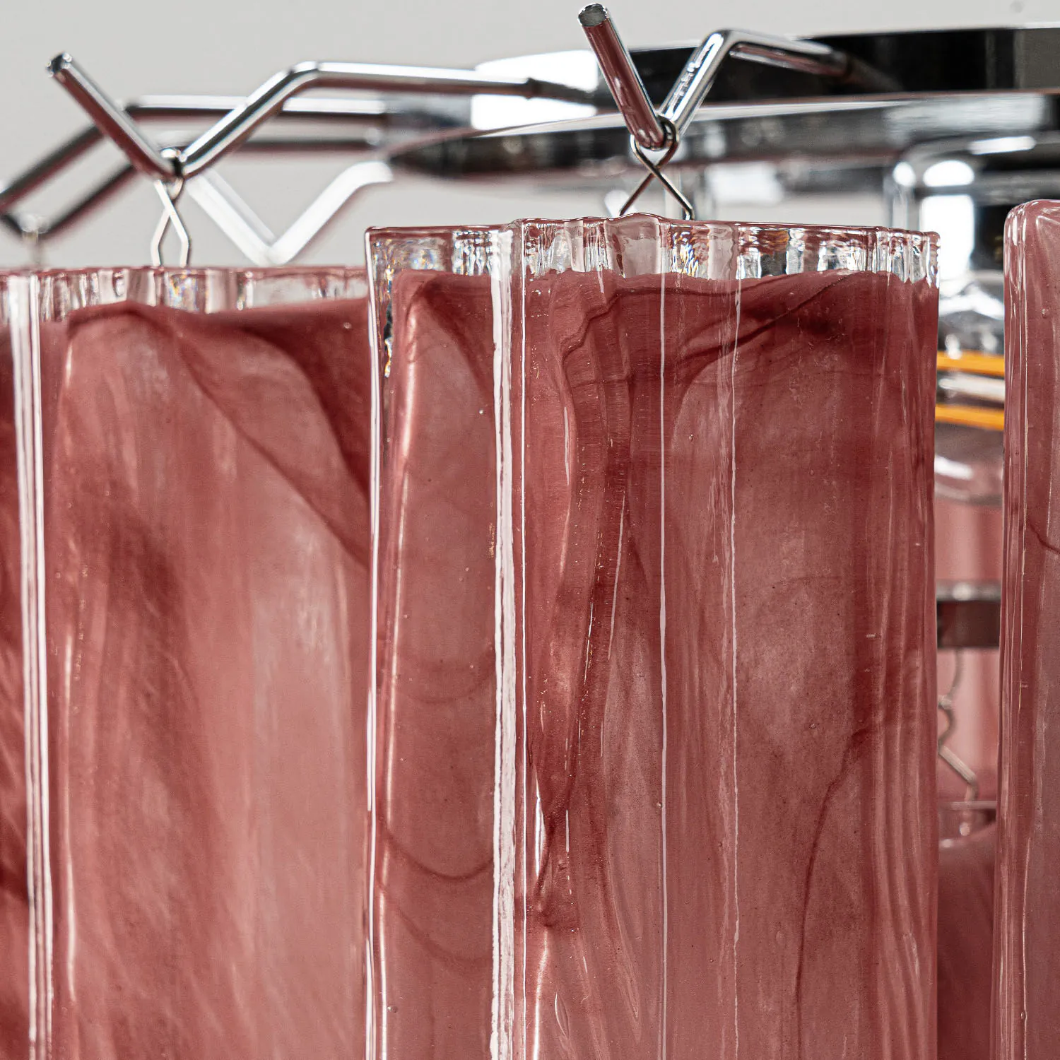 Kristallkrona Ø45 Rosa Alabaster/Krom - Cagliari