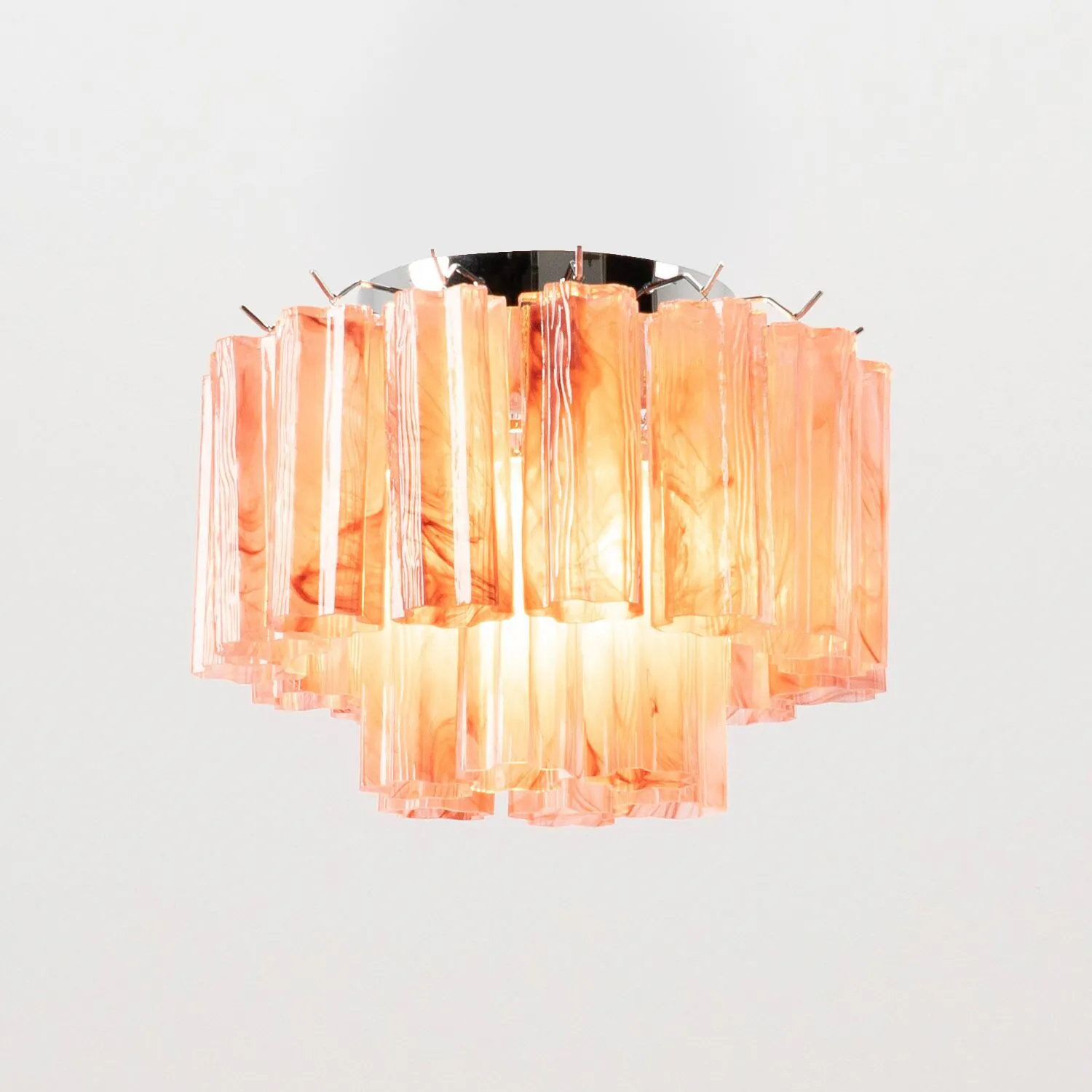 Taklampa Hall Ø45 Rosa Alabaster/Krom - Cagliari