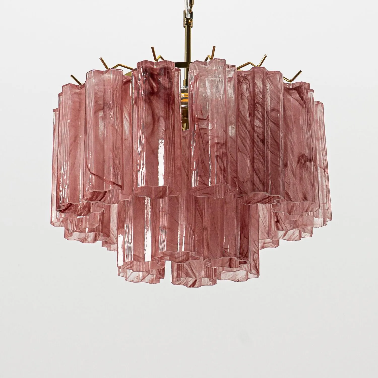 Kristallkrona Ø45 Rosa Alabaster/Mässing - Cagliari