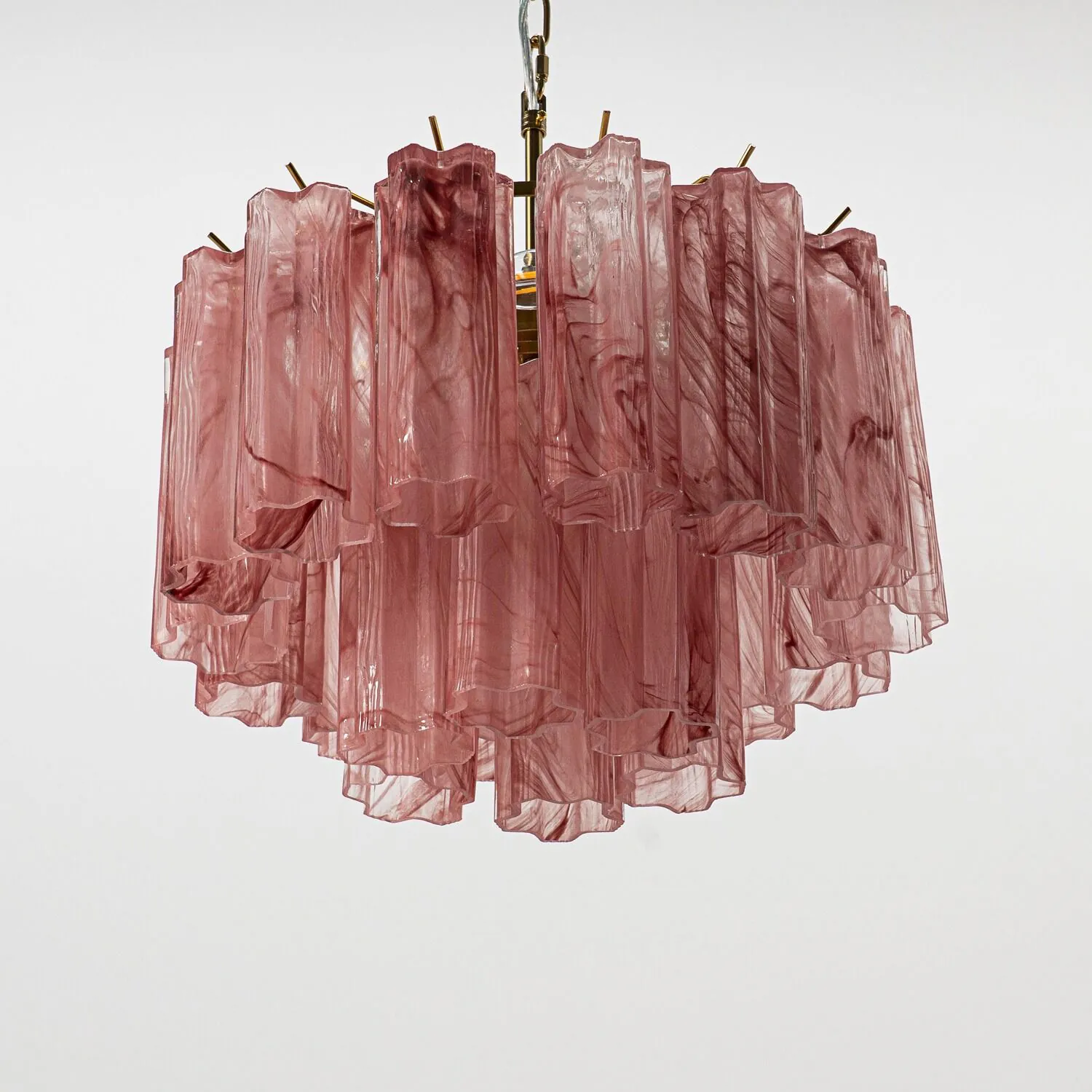 Kristallkrona Ø45 Rosa Alabaster/Mässing - Cagliari