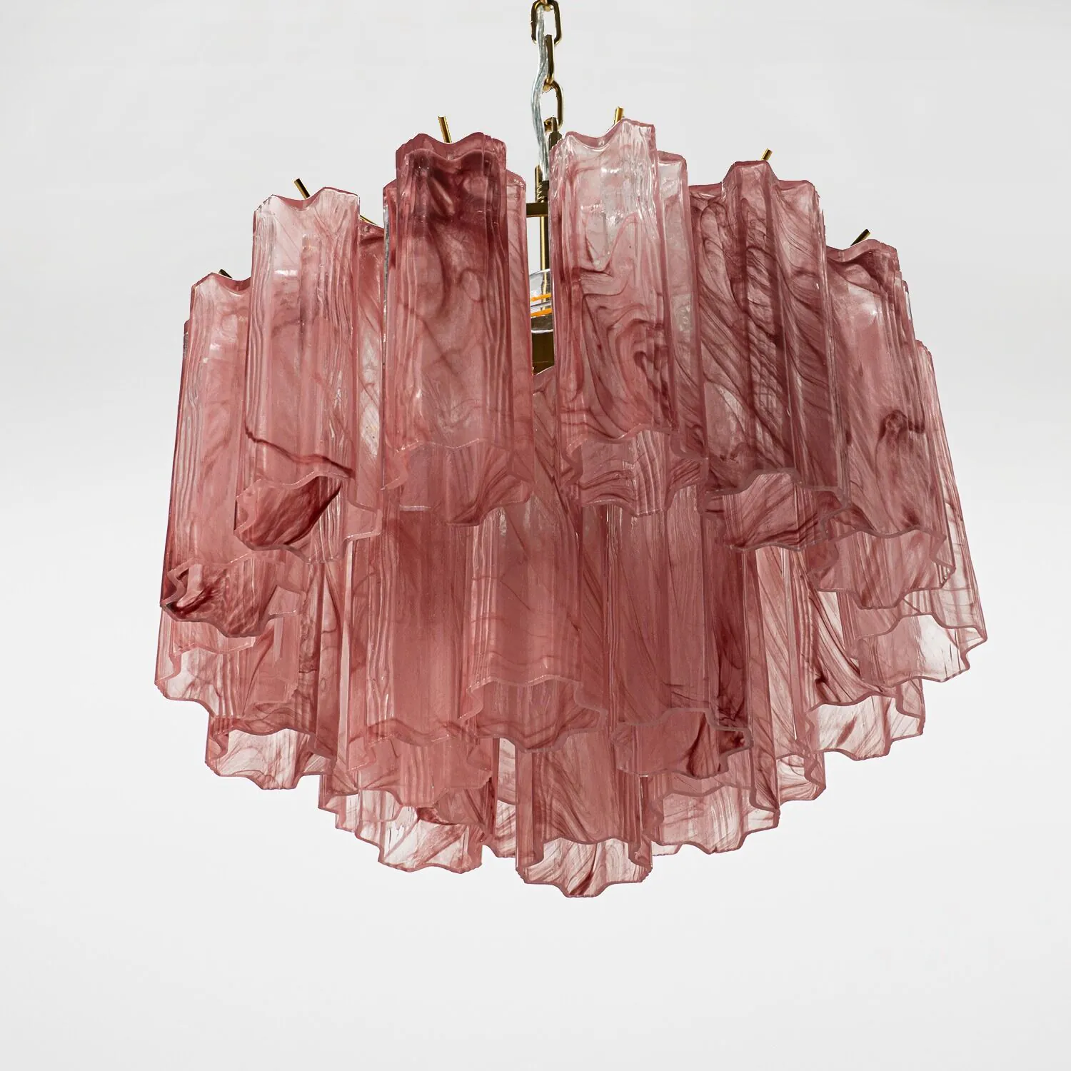Kristallkrona Ø45 Rosa Alabaster/Mässing - Cagliari