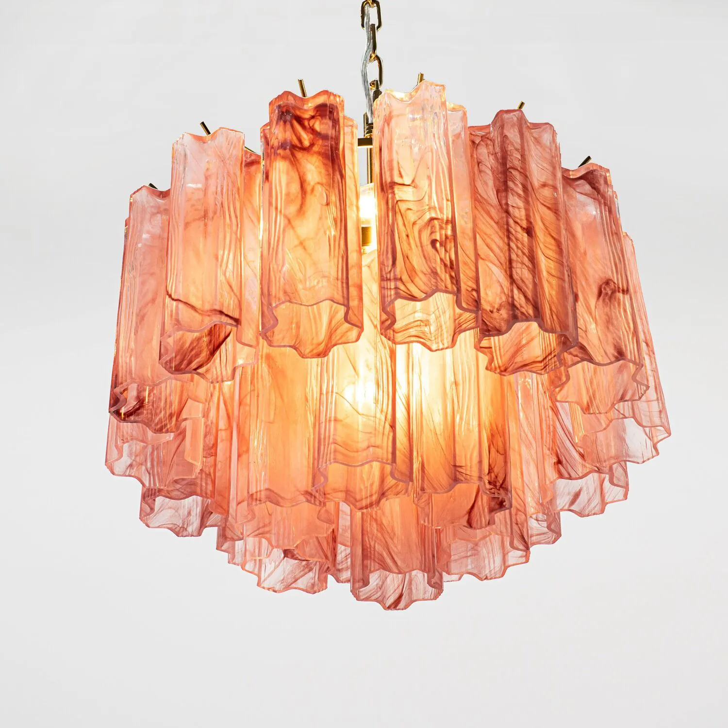 Kristallkrona Ø45 Rosa Alabaster/Mässing - Cagliari