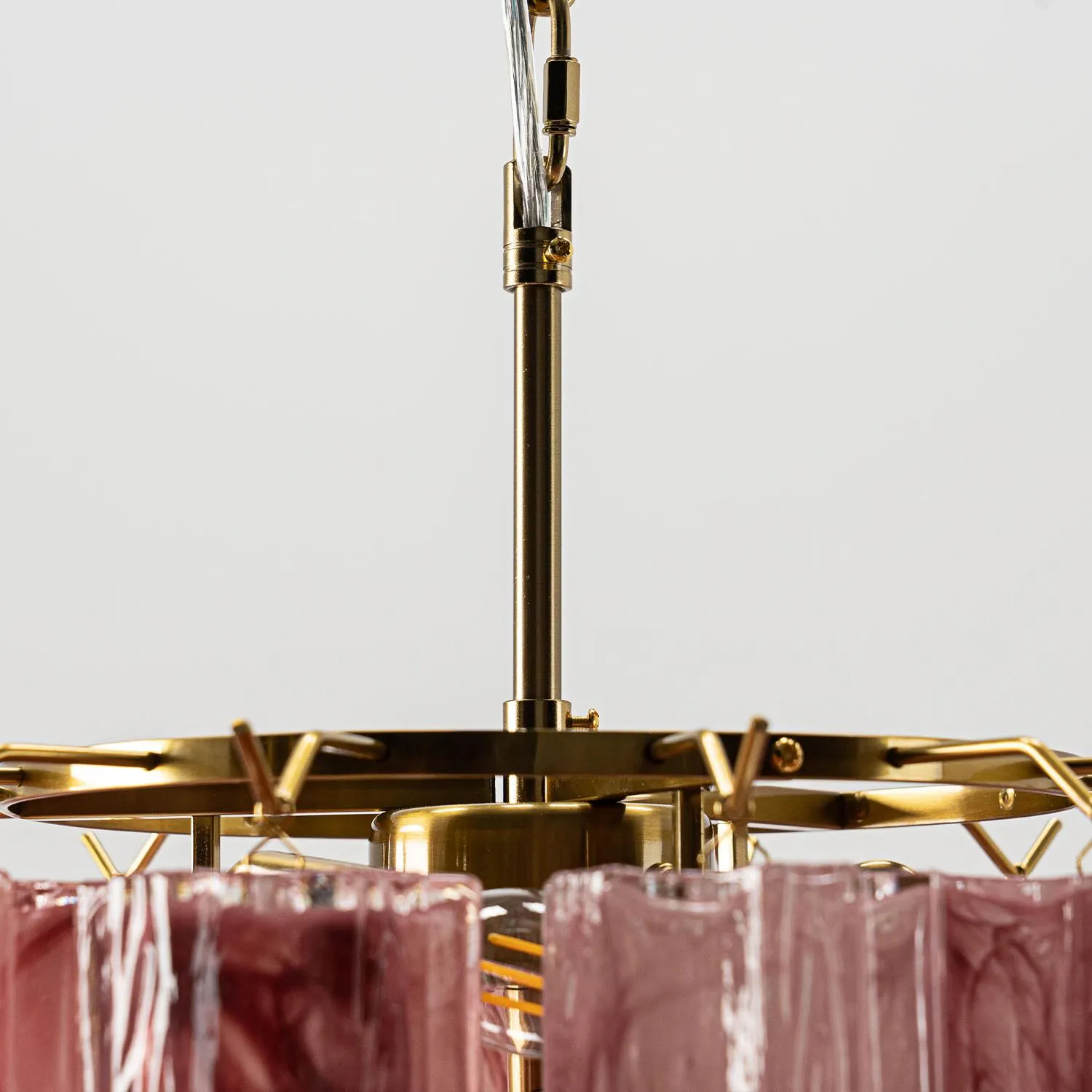 Kristallkrona Ø45 Rosa Alabaster/Mässing - Cagliari