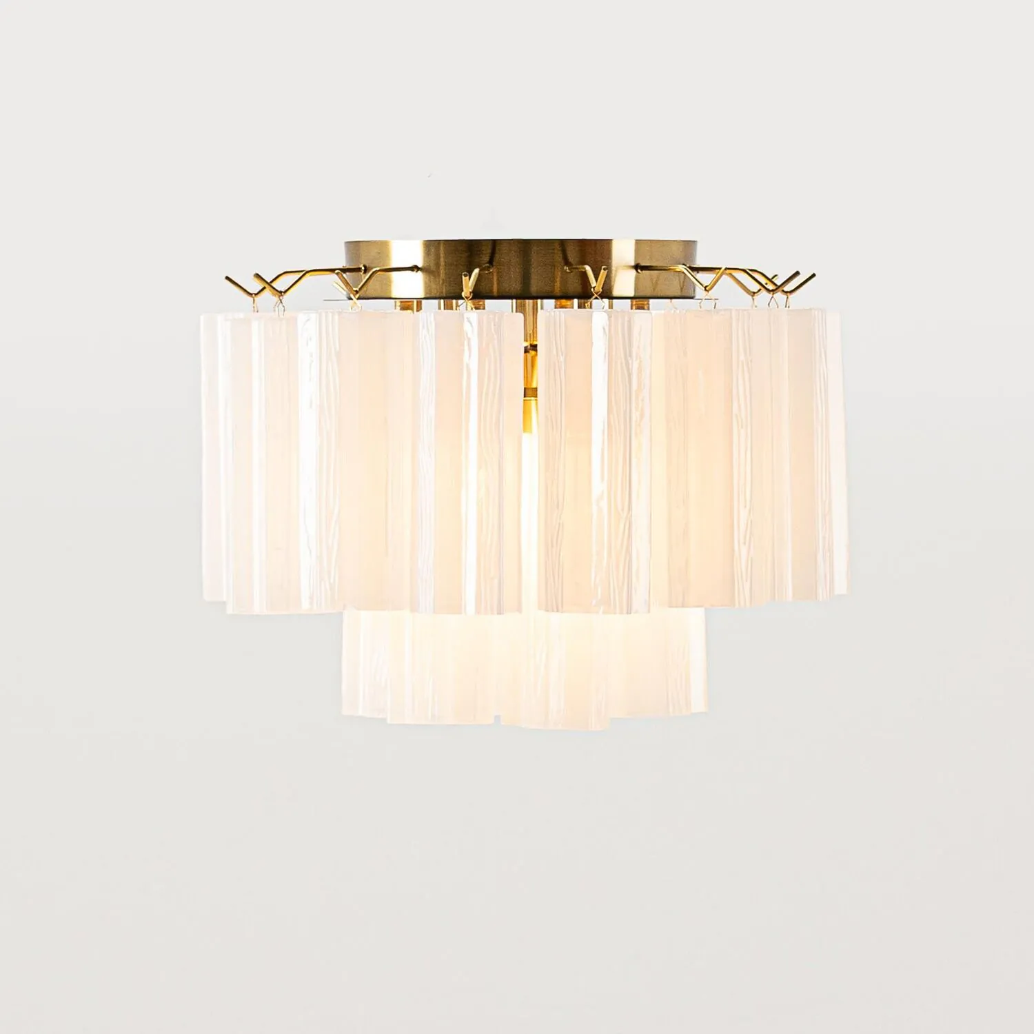 Taklampa Hall Ø45 Opal/Mässing - Cagliari