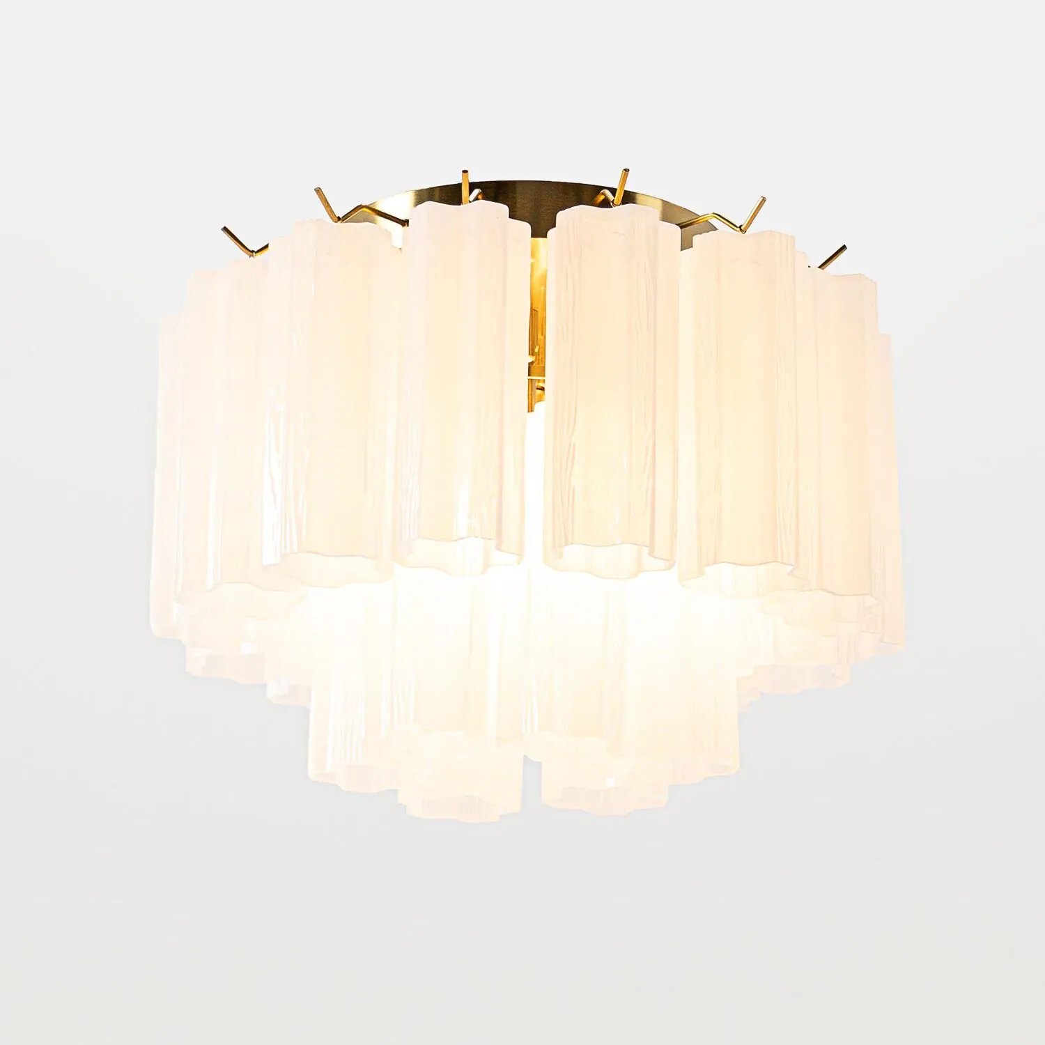 Taklampa Hall Ø45 Opal/Mässing - Cagliari