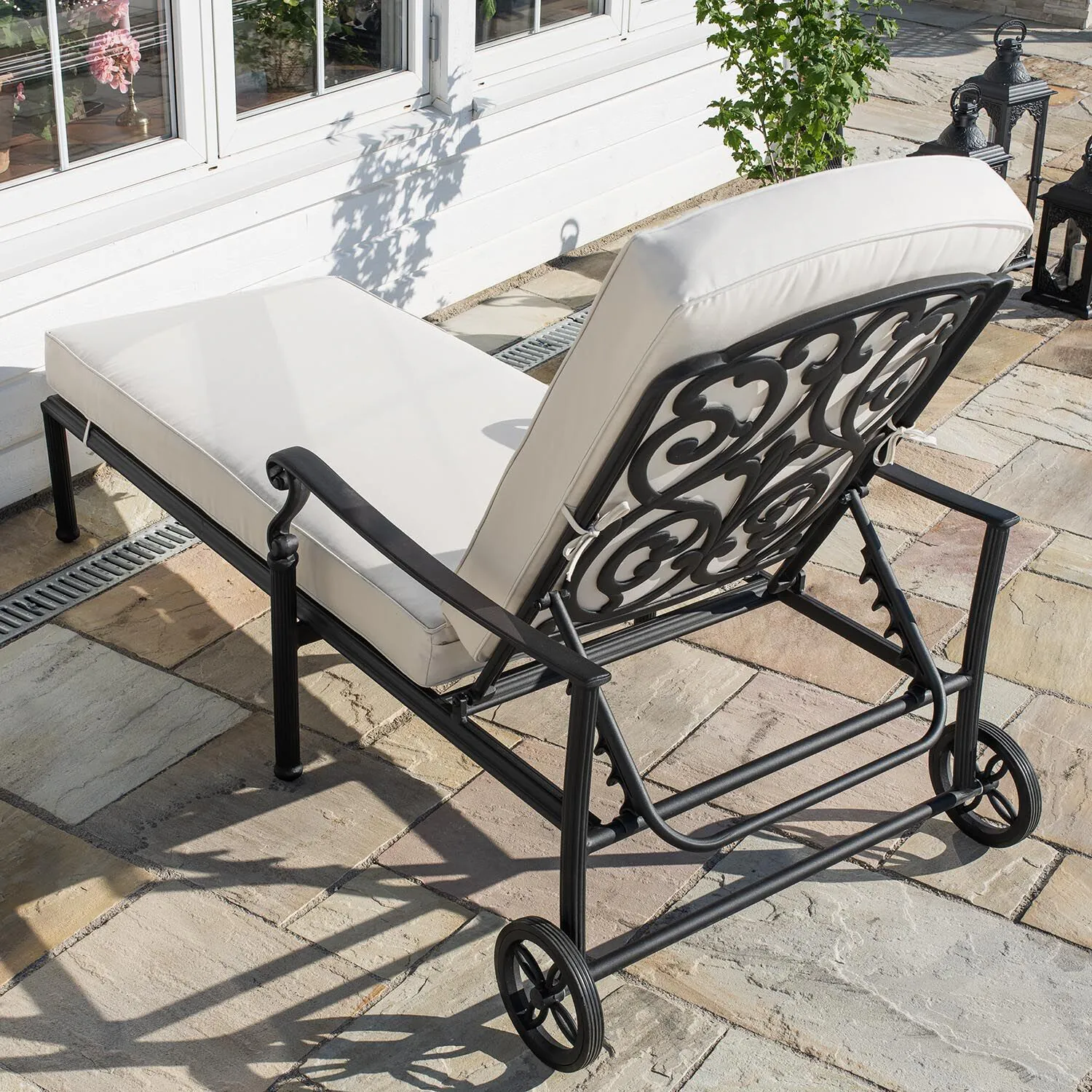 2-Pack Solsängar med Bord - Amalfi