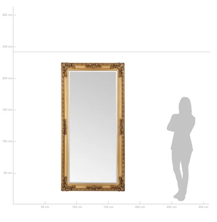 Helkroppsspegel 100x200cm Guld Carl-Henrik