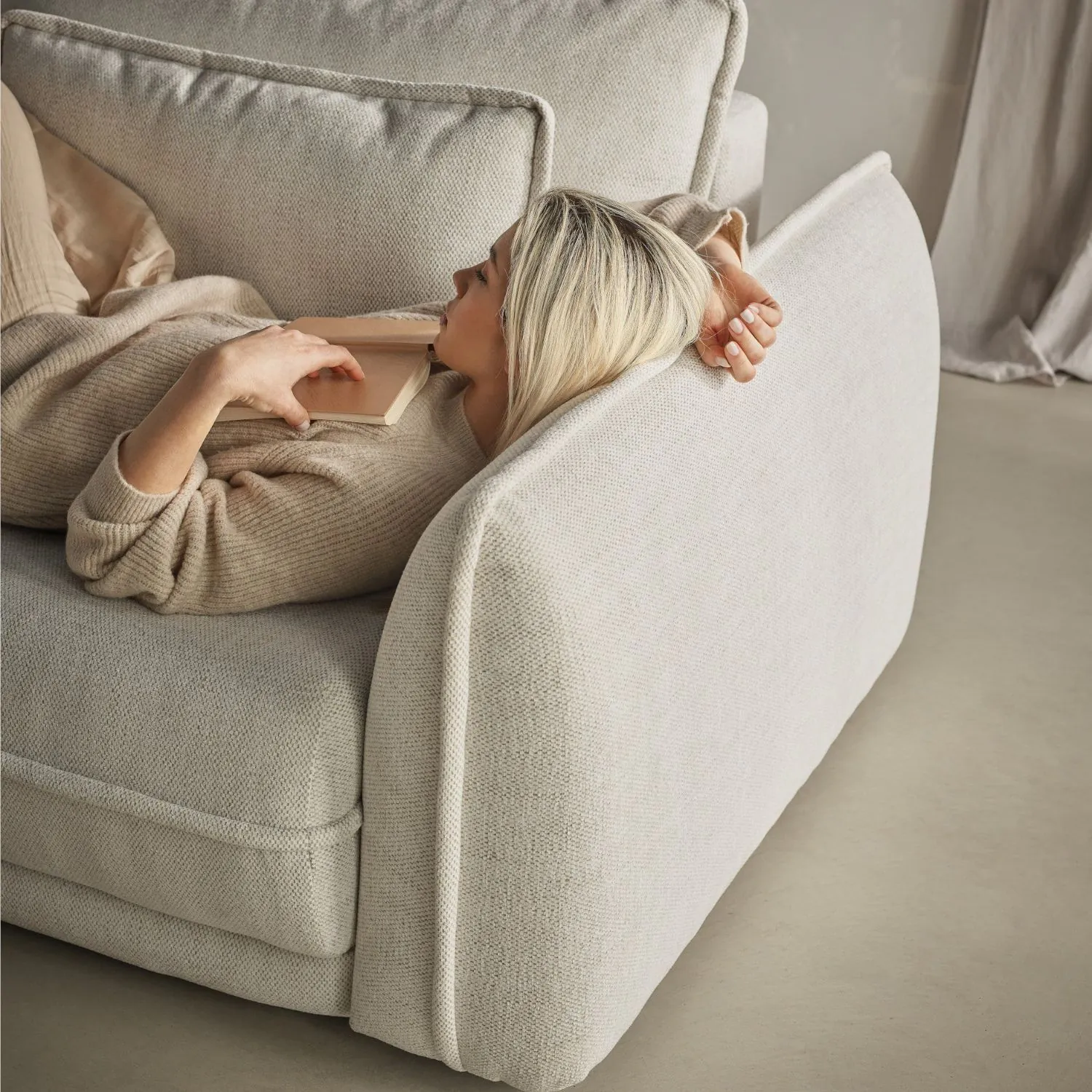 Soffa 3-sits 253cm Greige - Stockholm