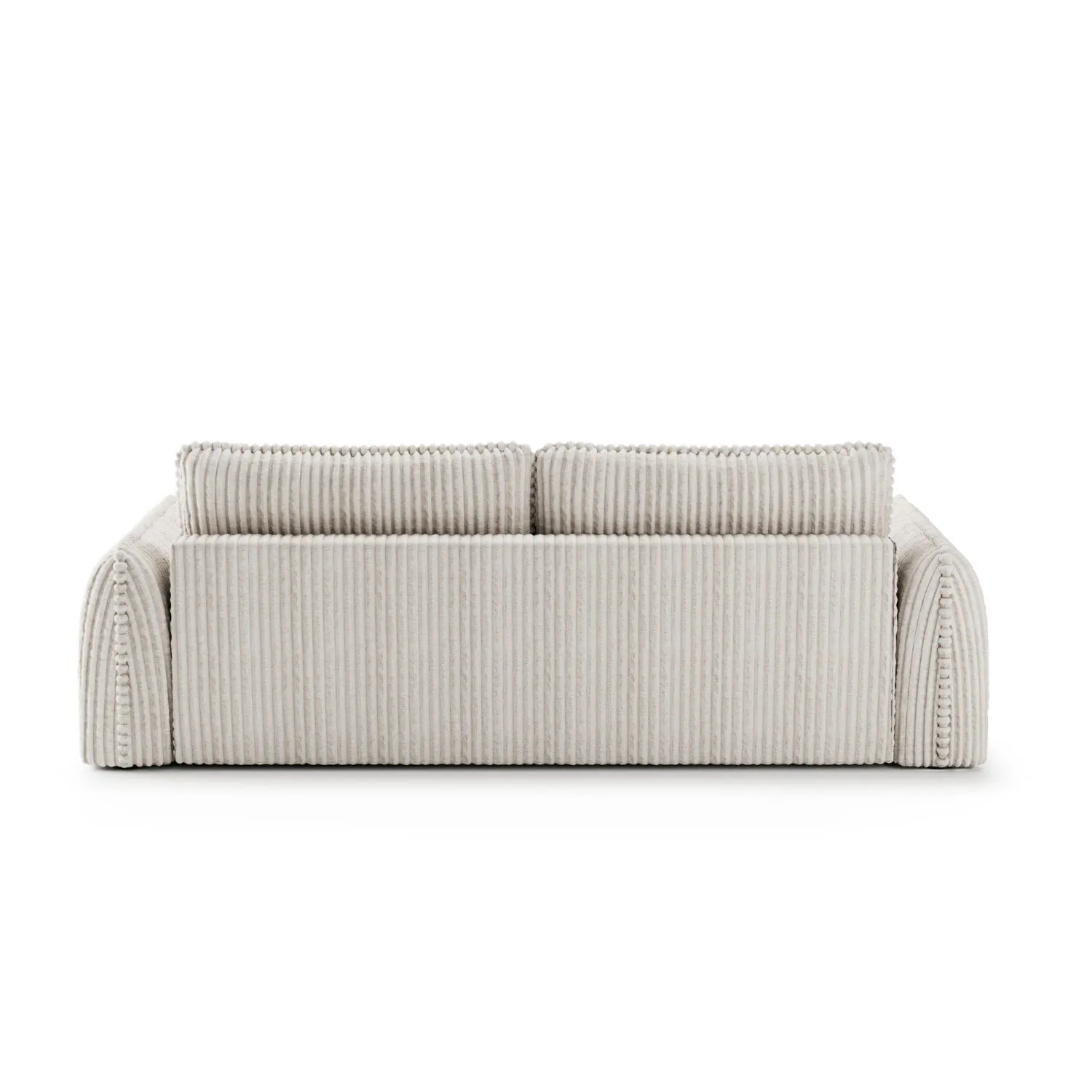 Soffa 3-sits 253cm Fluffig Vit - Stockholm