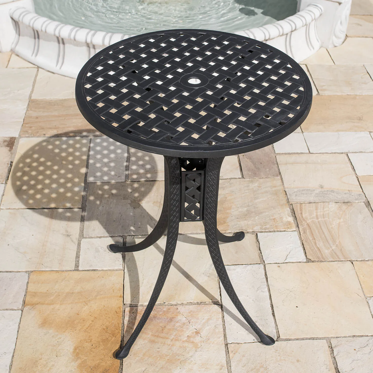 Barbord Utomhus Svart Aluminium Salerno Ø76cm