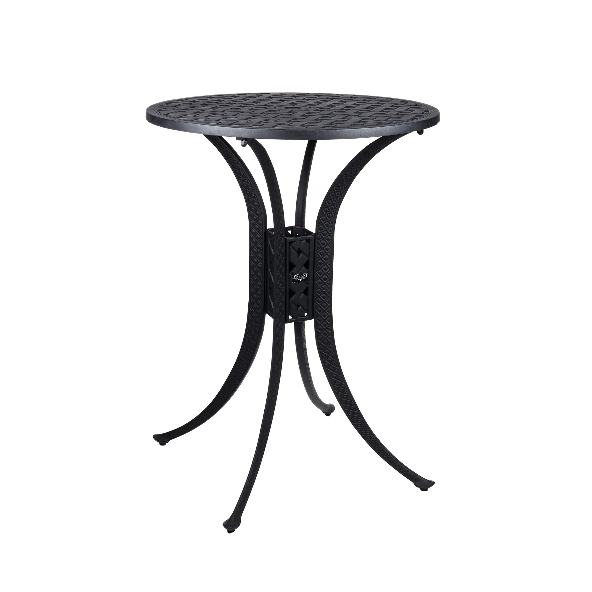 Barbord Utomhus Svart Aluminium Salerno Ø76cm