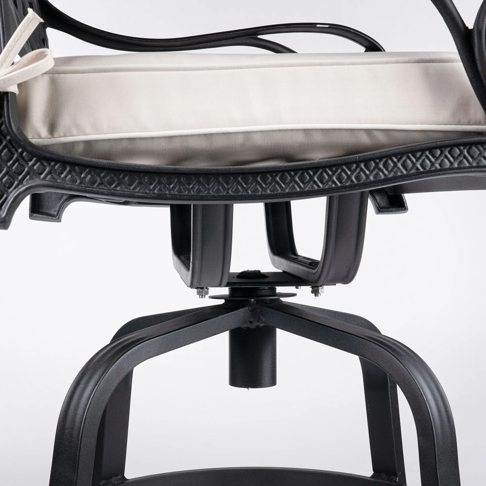 Bargrupp Utomhus Svart Aluminium 2 stolar - Salerno Ø76cm