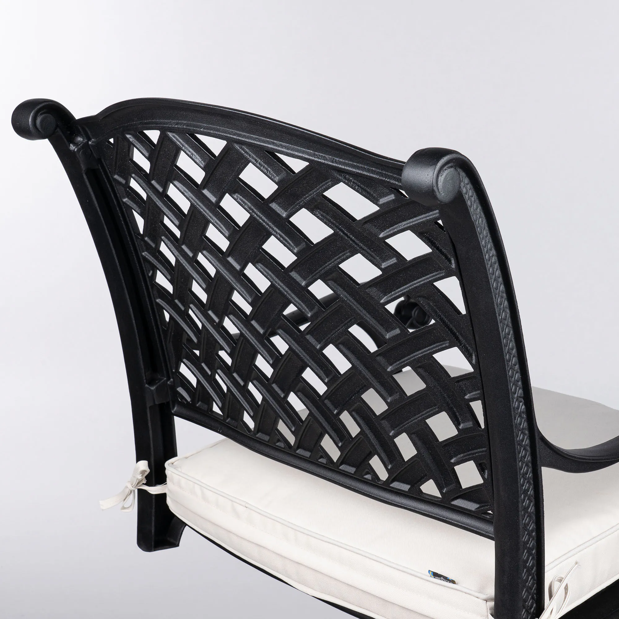 Bargrupp Utomhus Svart Aluminium 2 stolar - Salerno Ø76cm