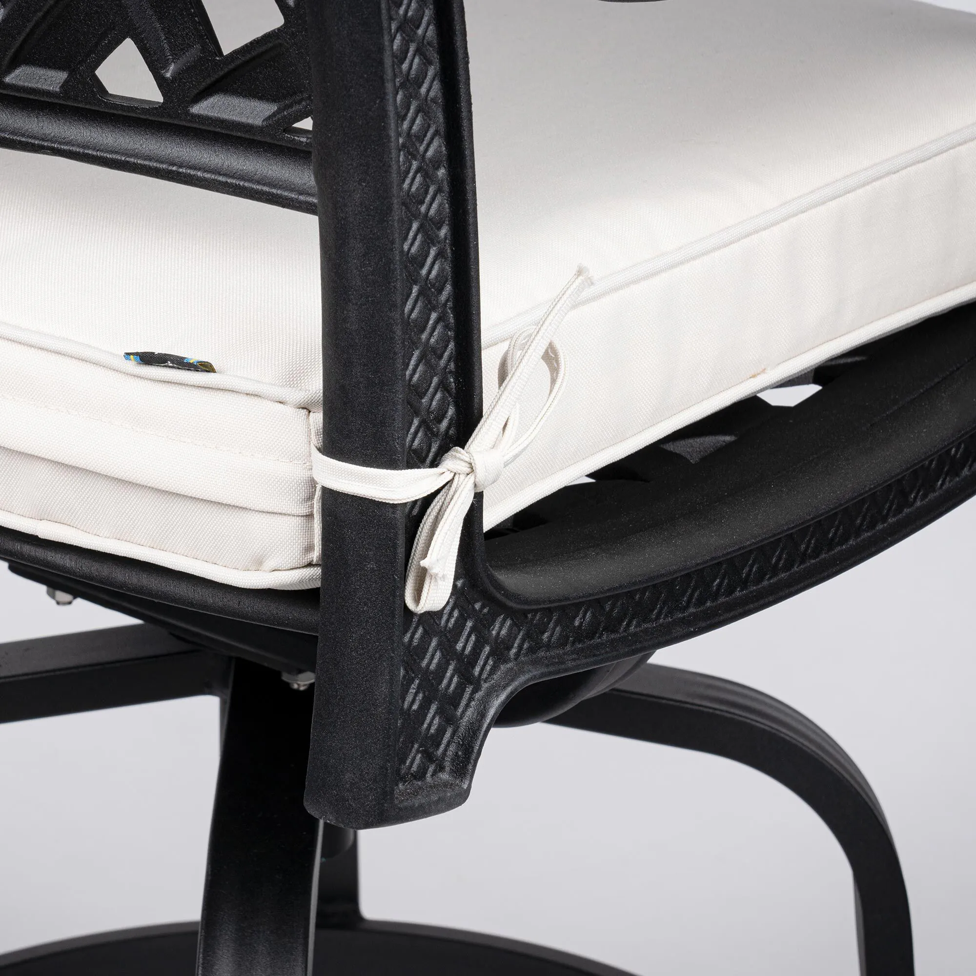 Barstol Utomhus 2-pack Svart Aluminium Salerno