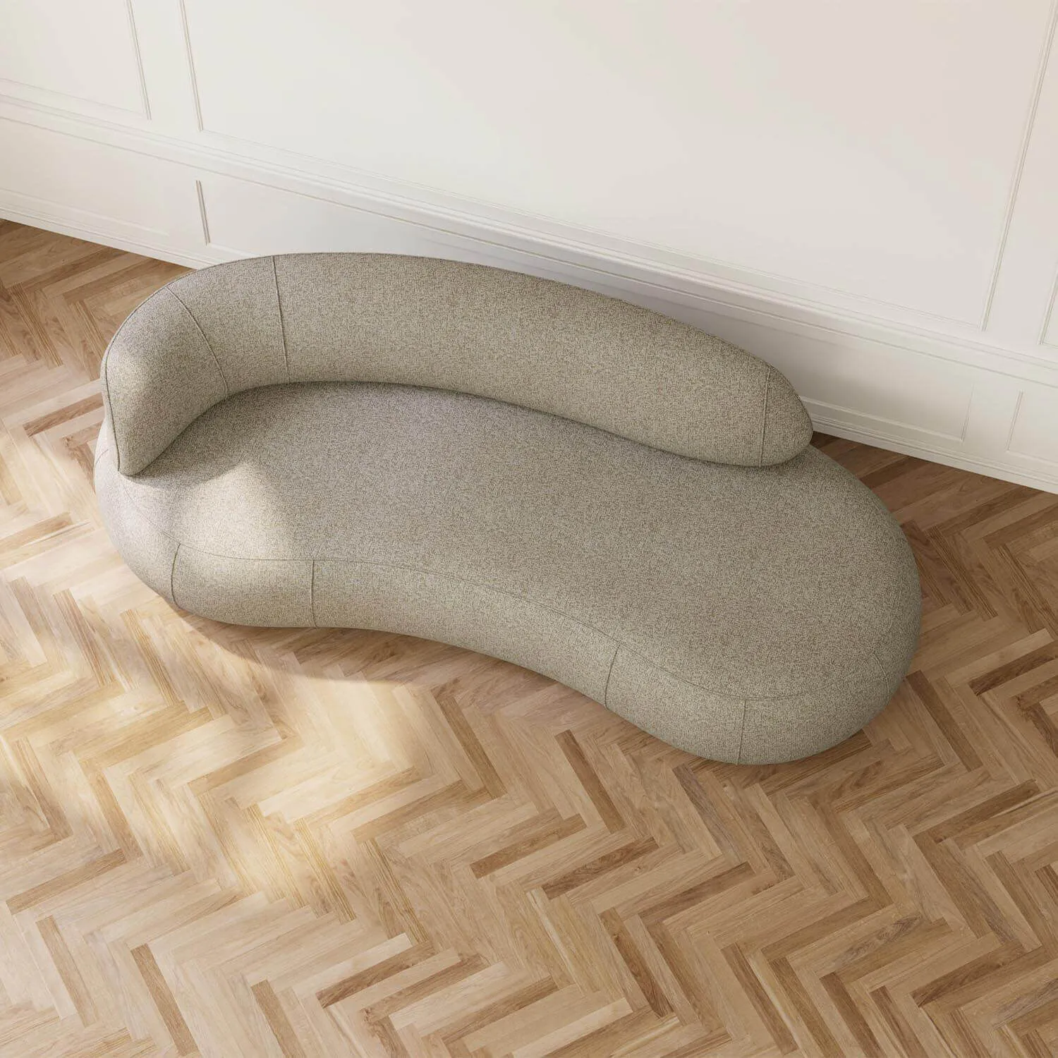 Soffa 3-sits 253cm Beige Armstöd Vänster - Malibu