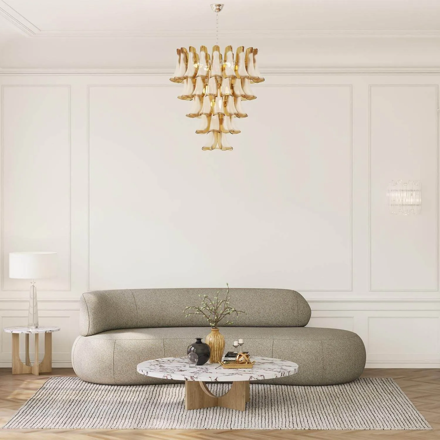 Soffa 3-sits 253cm Beige Armstöd Vänster - Malibu
