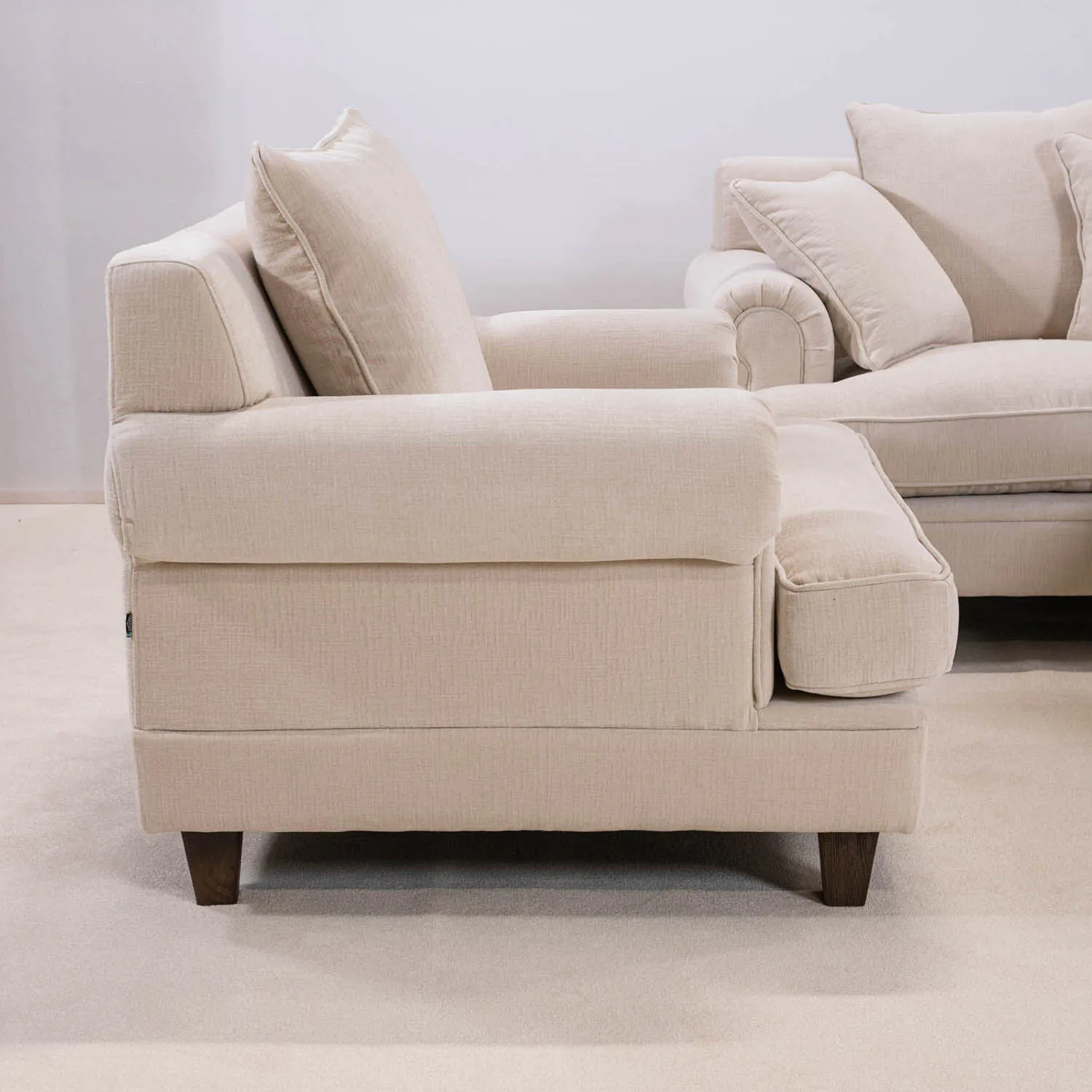 Fåtölj 1,5-sits Howard Beige - Hampton