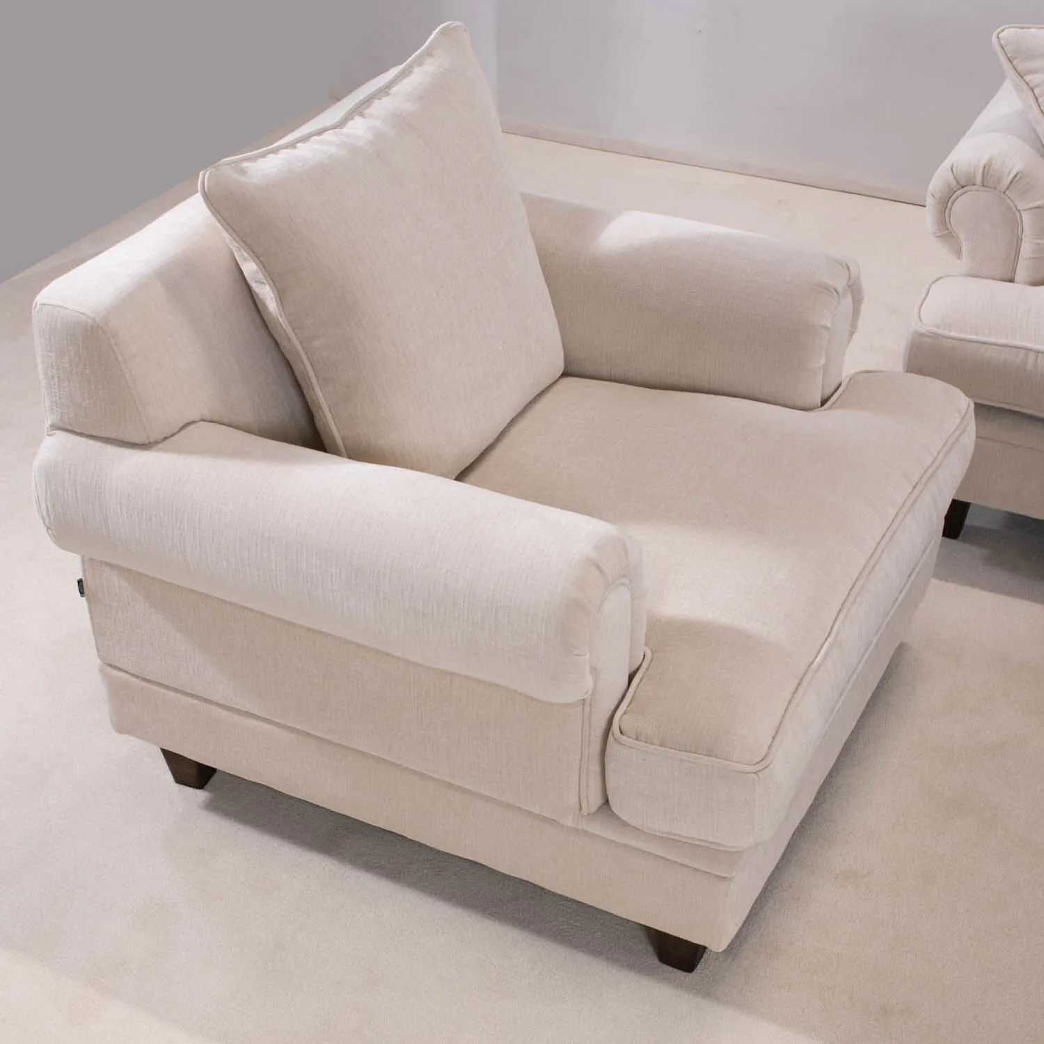 Fåtölj 1,5-sits Howard Beige - Hampton