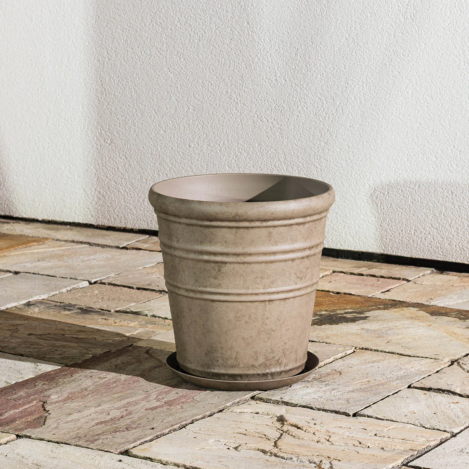Beige Kruka Utomhus 35x35cm - Flavia