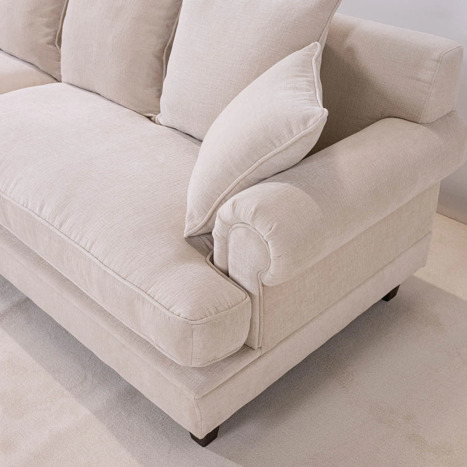 Howardsoffa 3-sits XL Beige 300cm - Hampton