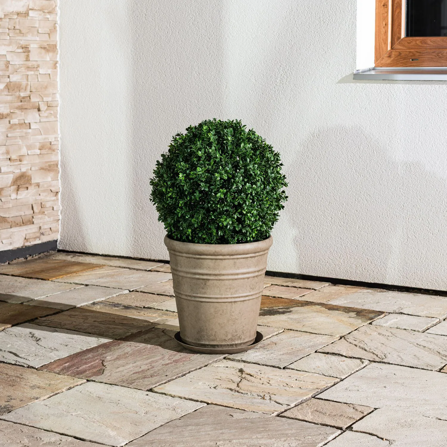 Beige Kruka Utomhus 35x35cm - Flavia