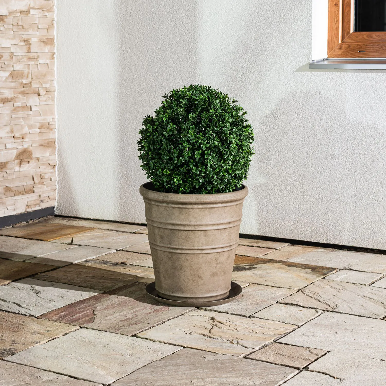 Beige Kruka Utomhus 40x42cm - Flavia