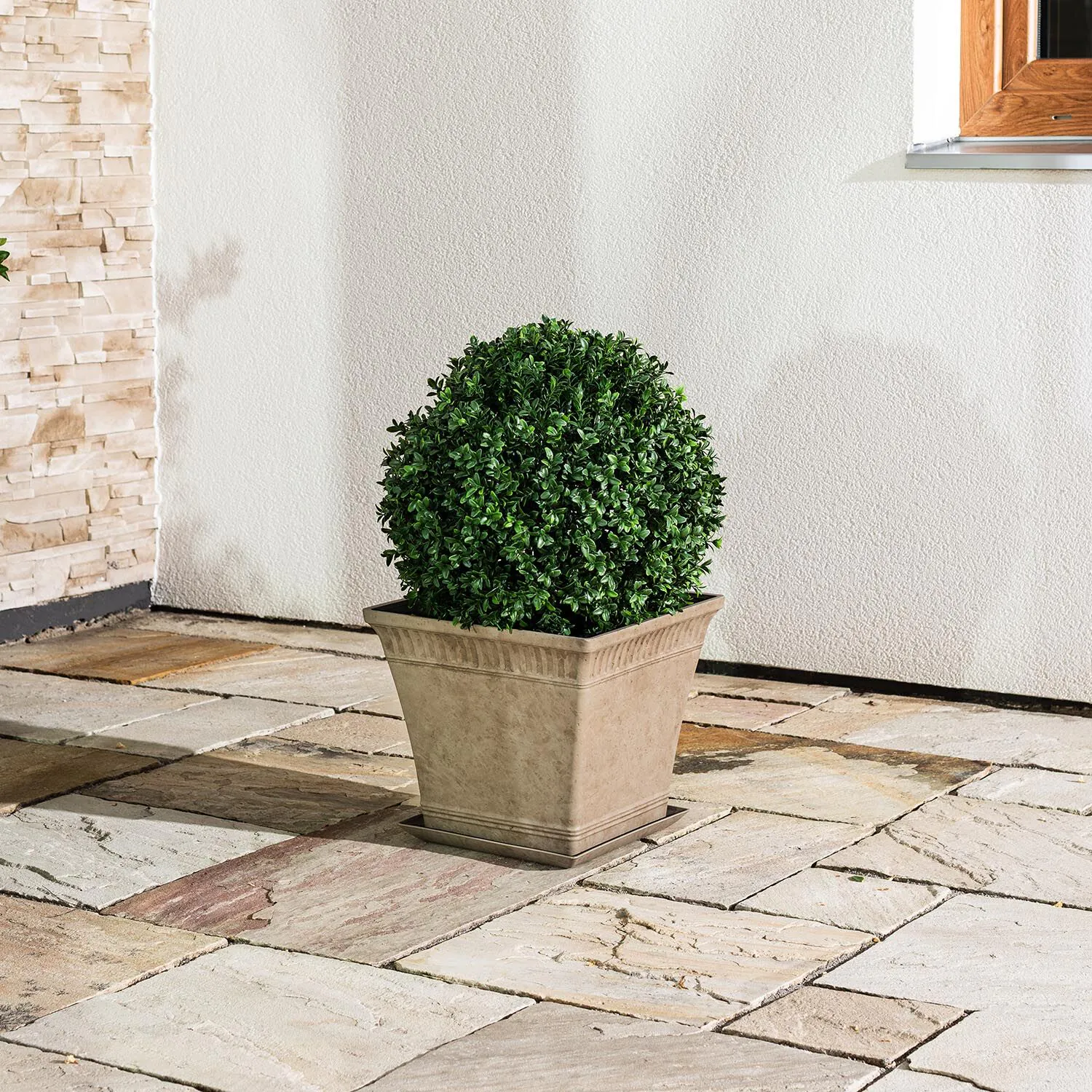 Beige Kruka Utomhus 35x30cm - Hera