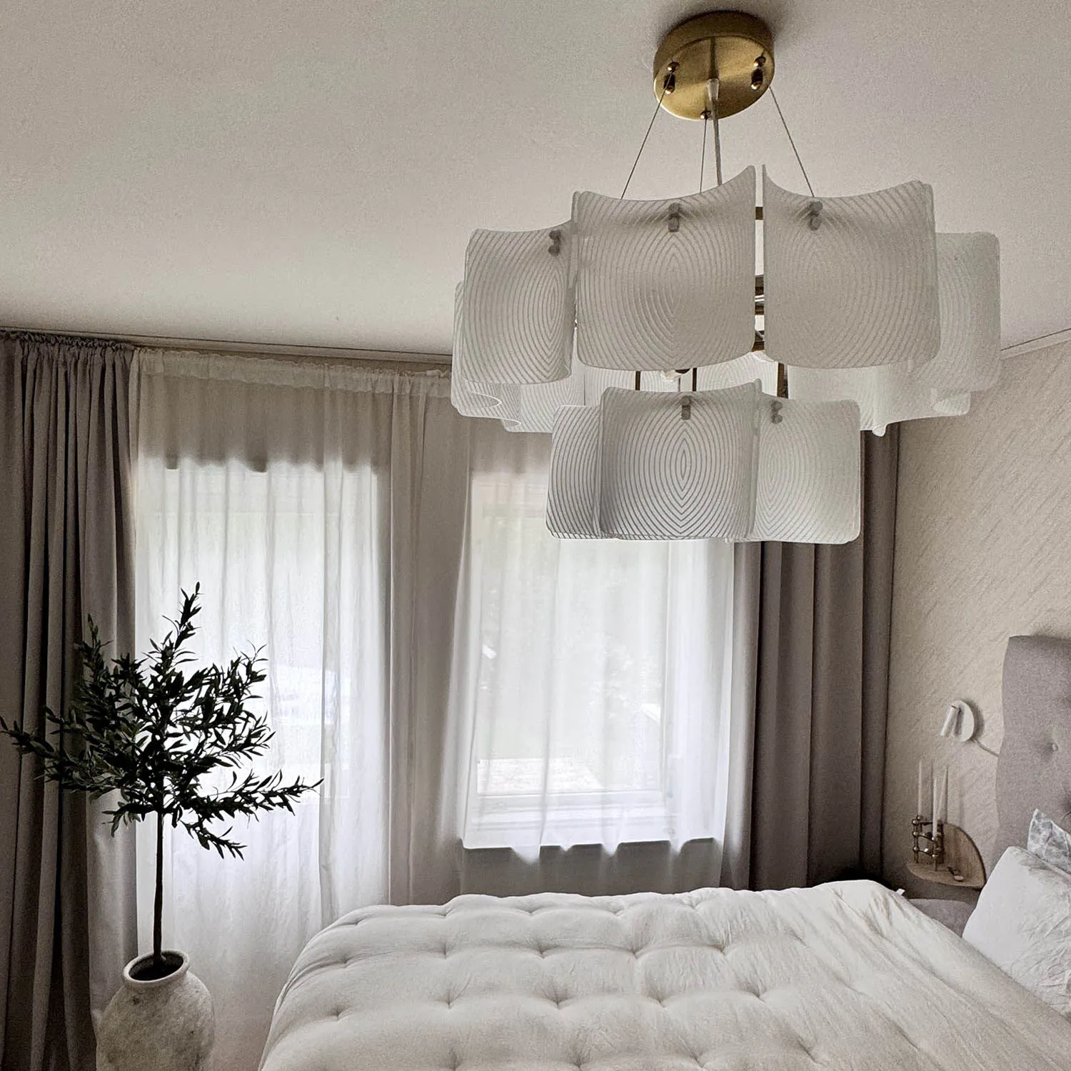 Taklampa Vit Ø65cm - Bellagio