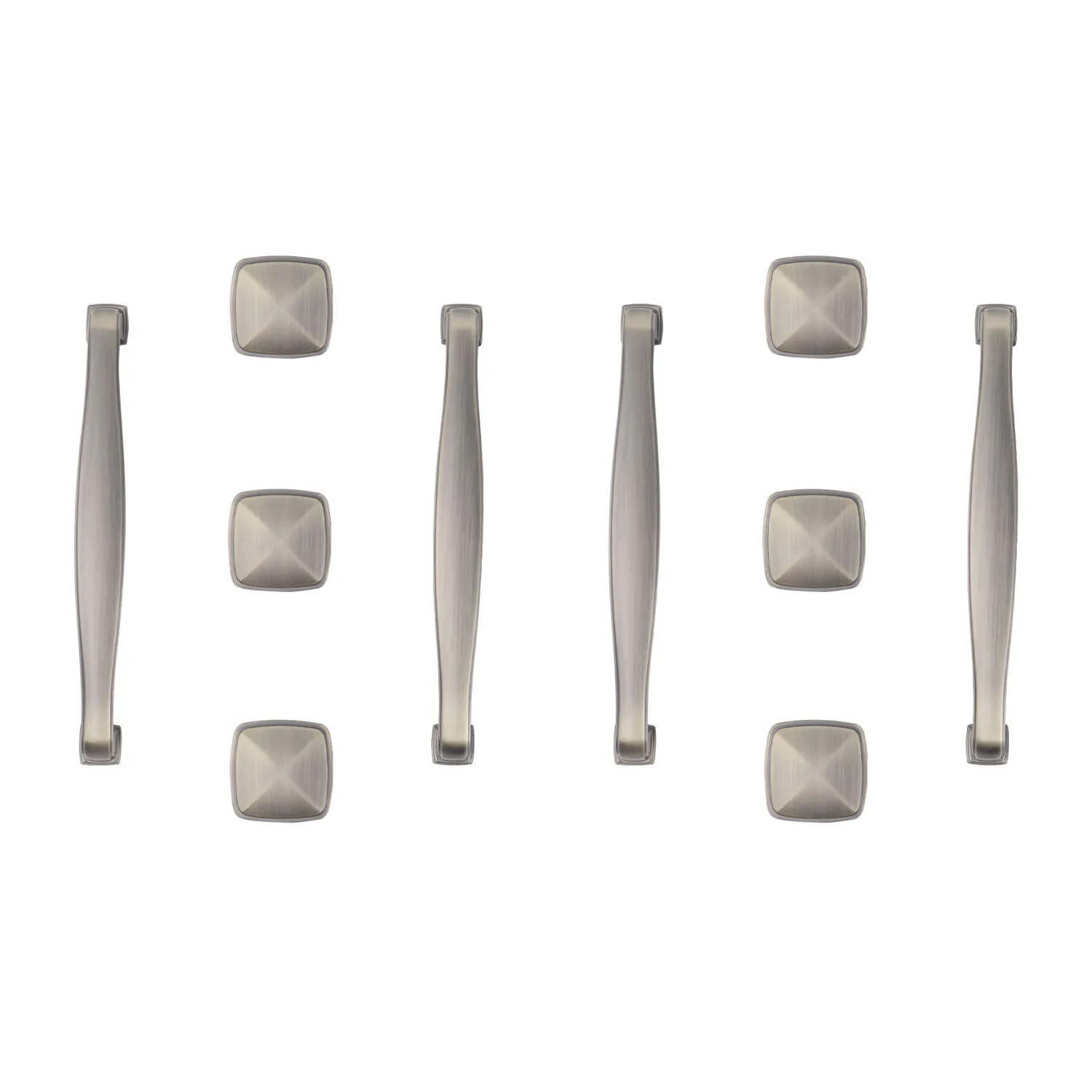 Beslagspaket Nashville 240cm - Borstad Nickel