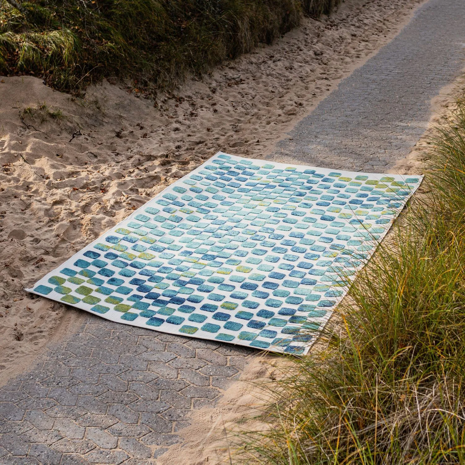 Blå Utomhusmatta 200x290cm - Calma
