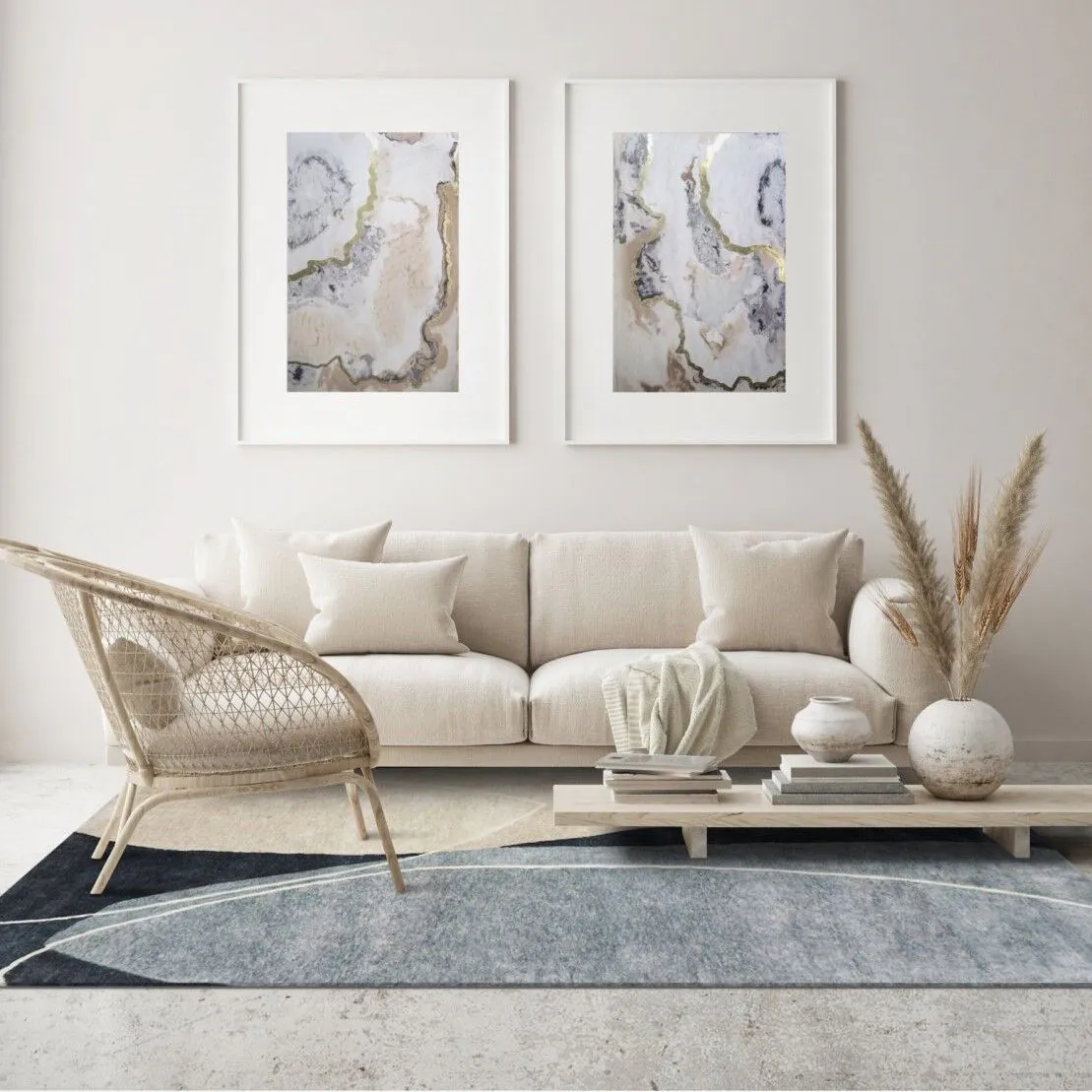 Viskosmatta Blå 200x300cm - Glacier